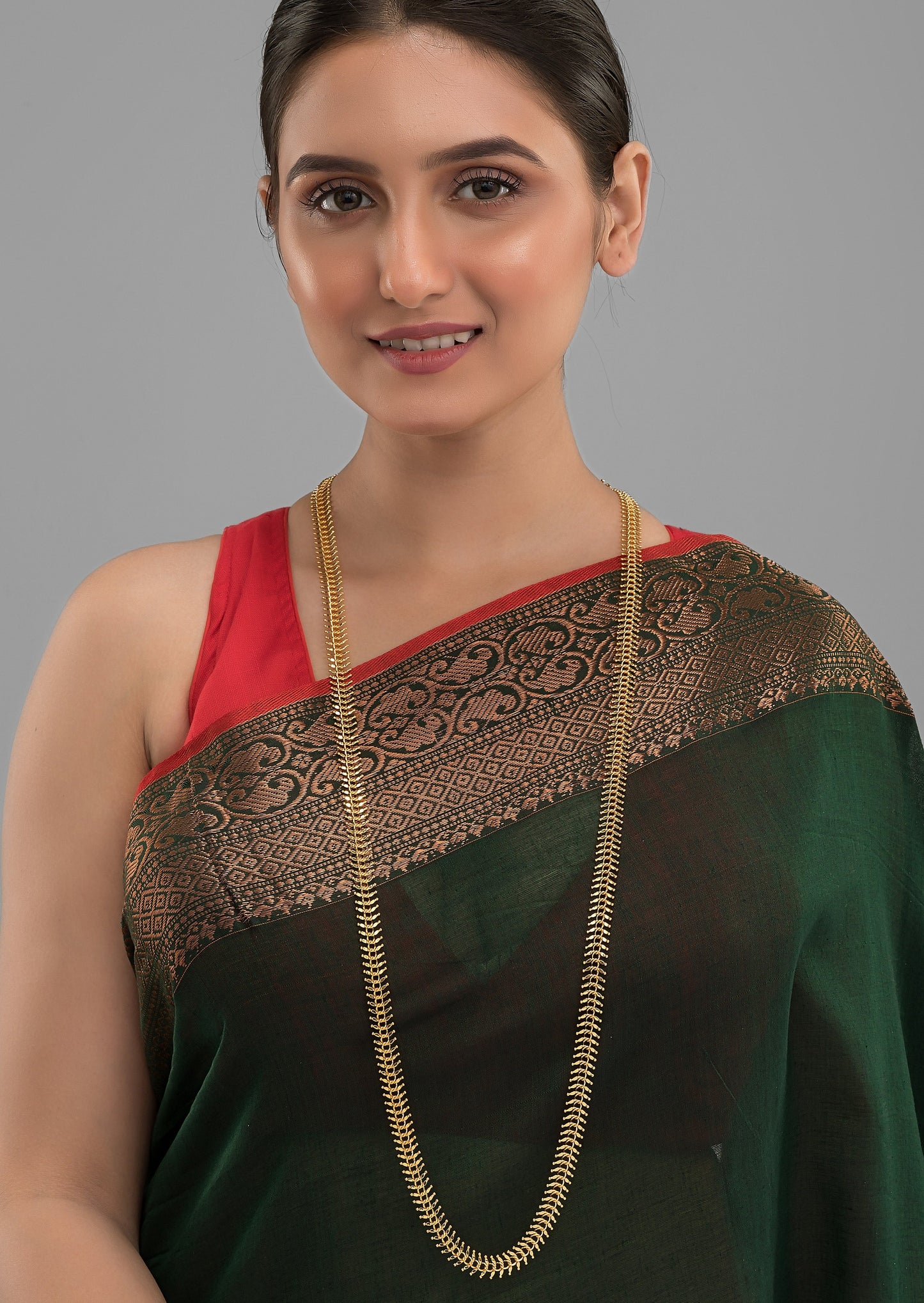Macher Kanta Gold Plated Long Chain