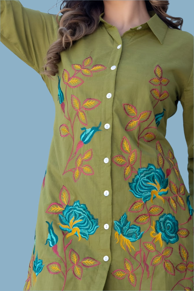 Golden Flows Cotton Coord Set