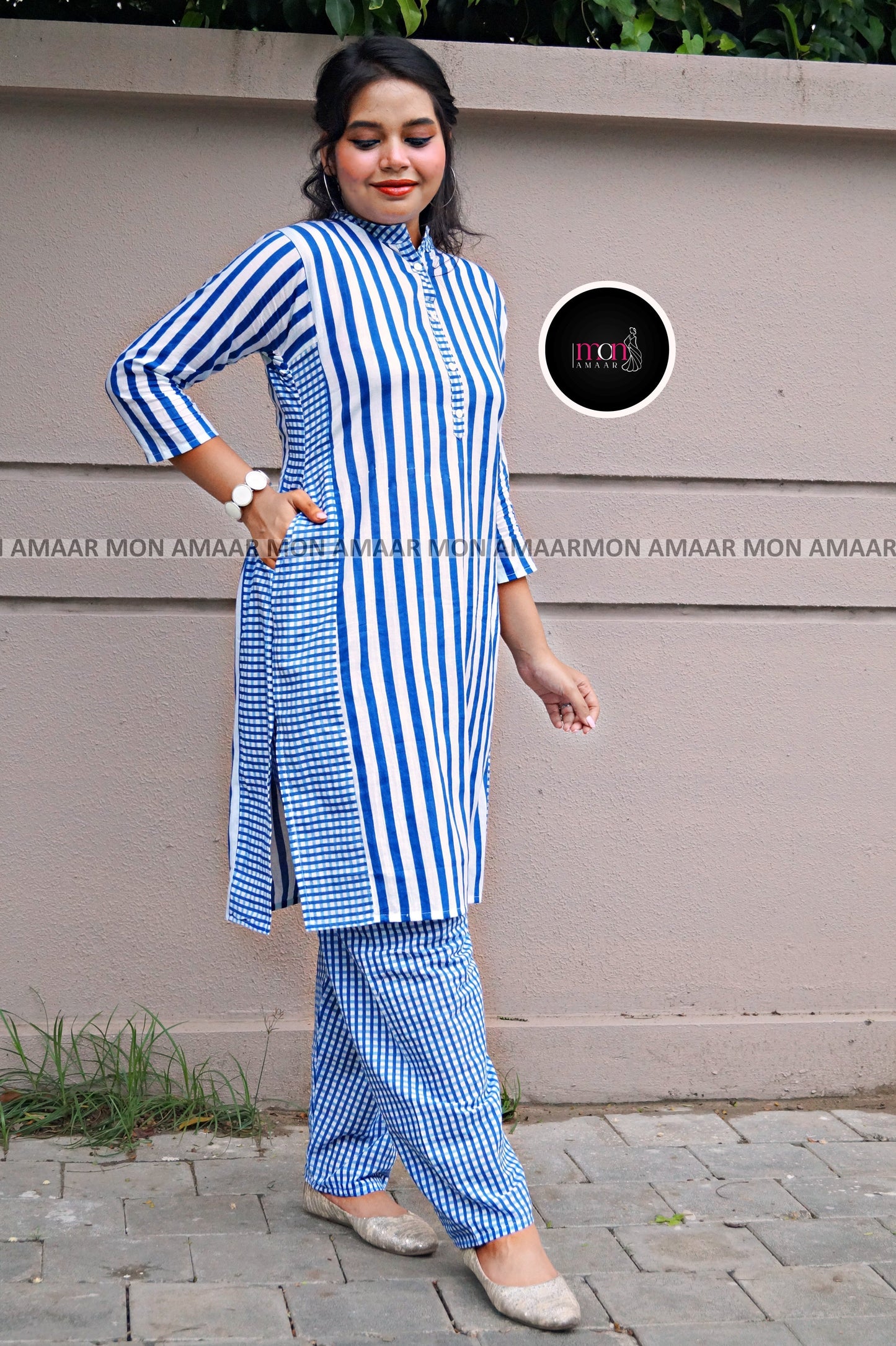 All Checked-Cotton Coord Set