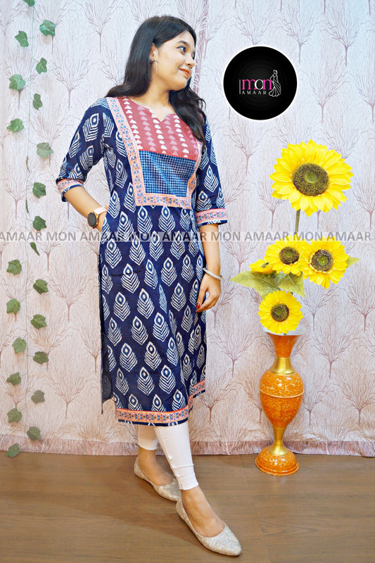 Nature Lover- Sustainable Hand Block Printed Kurti