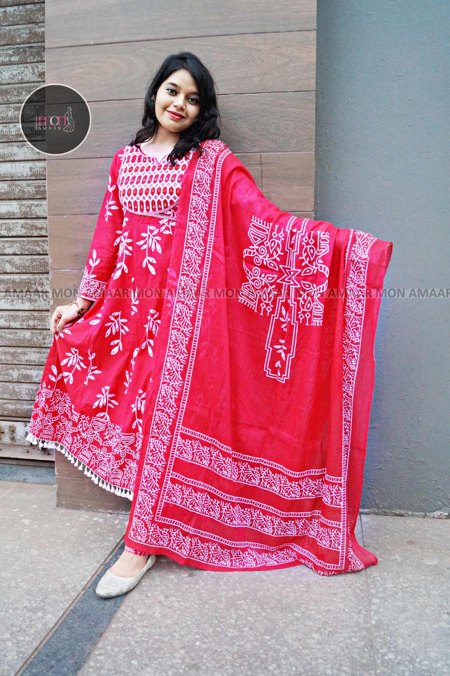 Blanket Of Color Cotton Kurti Set