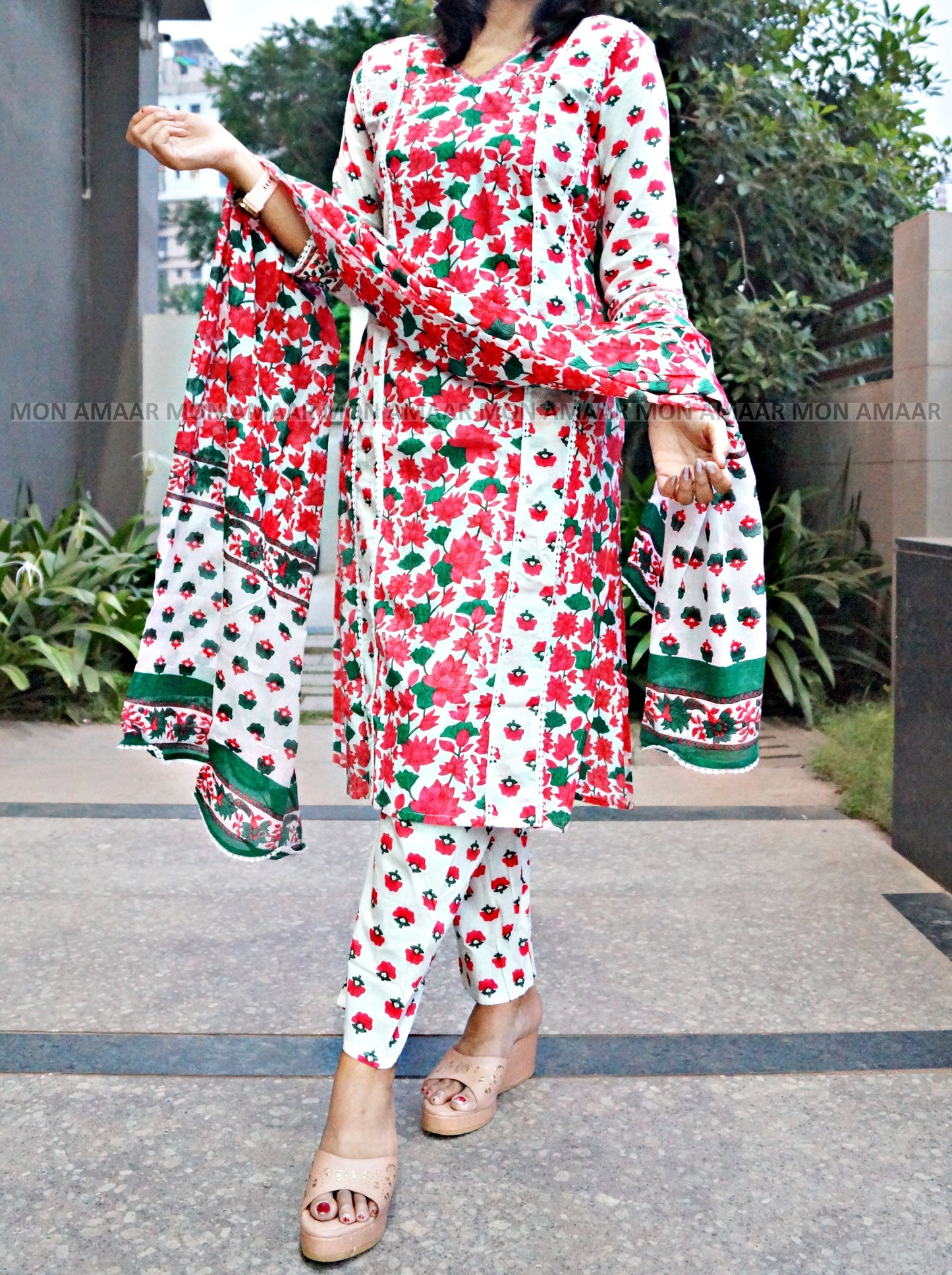 Colorful World- Cotton Kurti Set