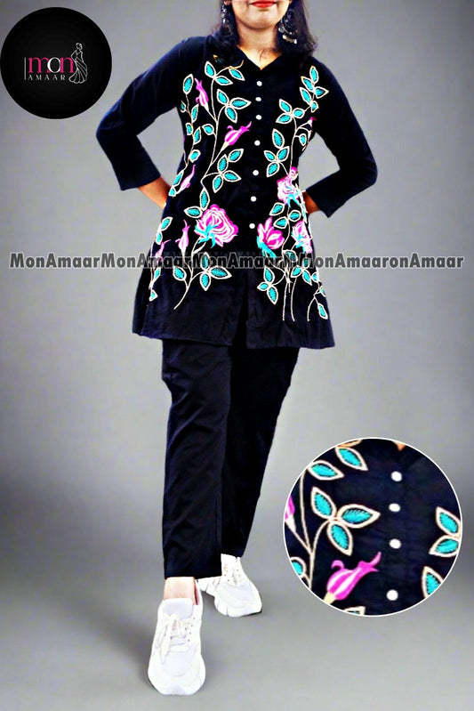 Perfectly Embroidered- Cotton Coord Set