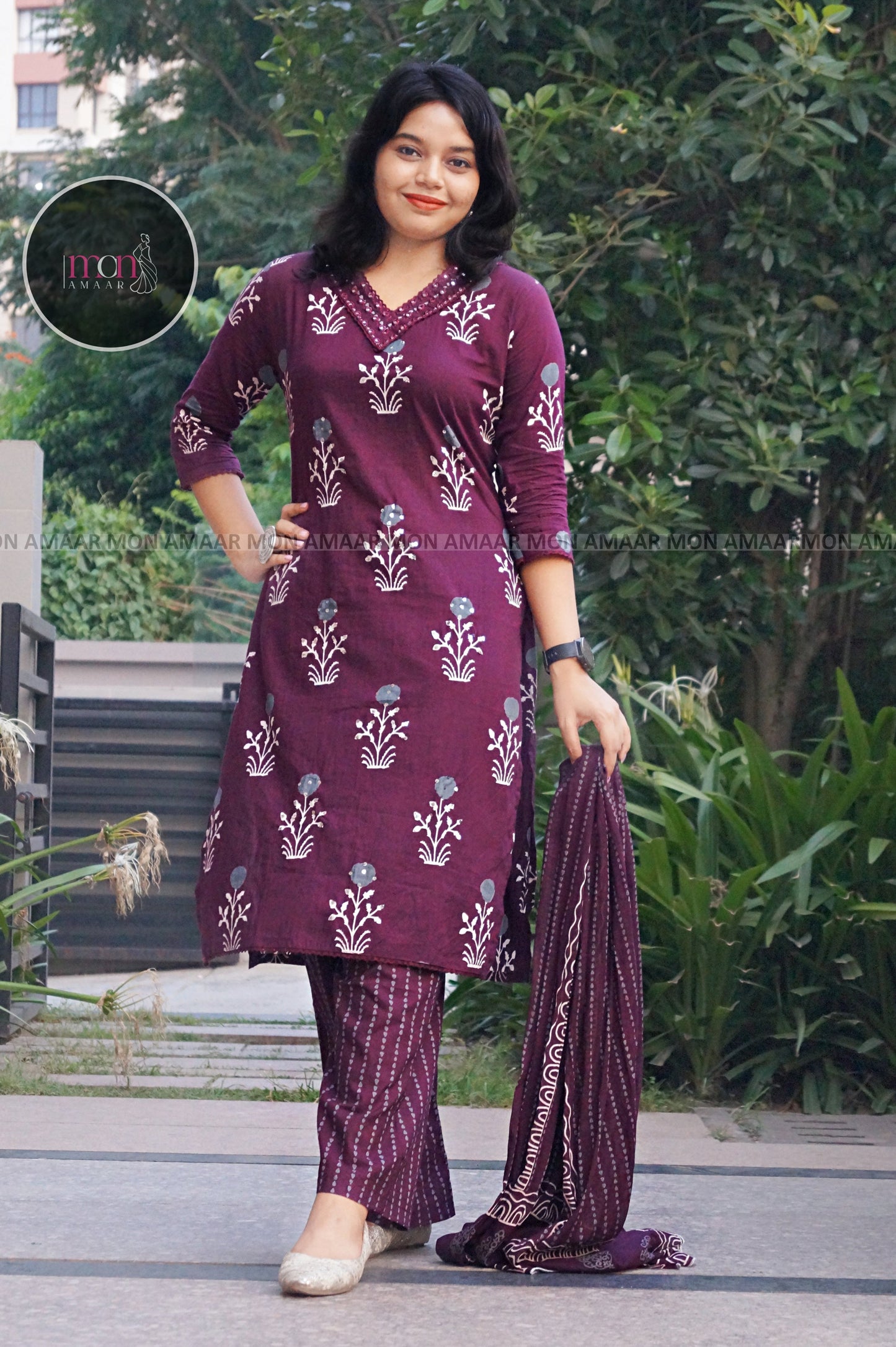 Cute Forever- Cotton Kurti Set