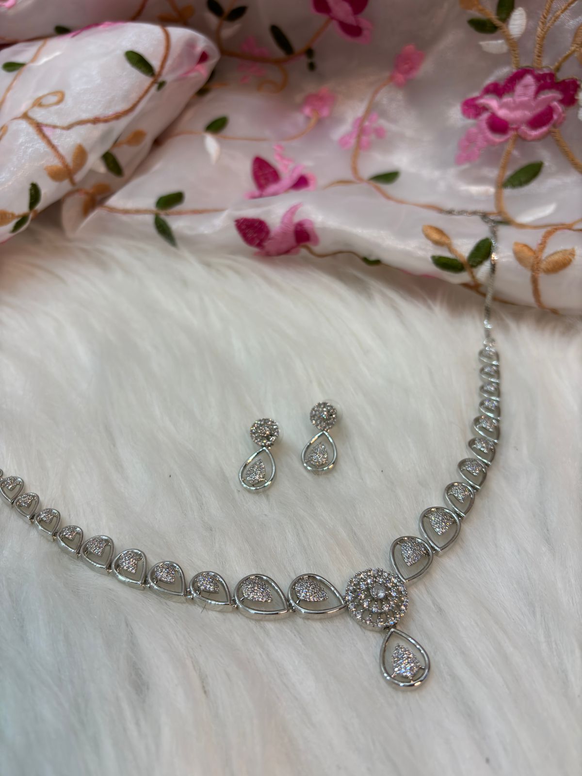 Perfect American Diamond Necklace Set