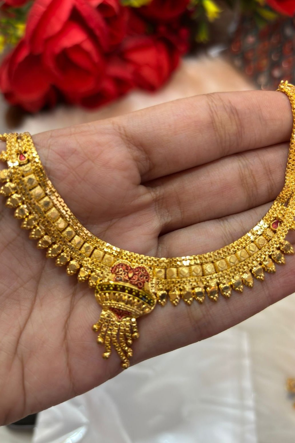 Pendant 20 Grams Gold Choker Designs Gram Gold Long Necklace