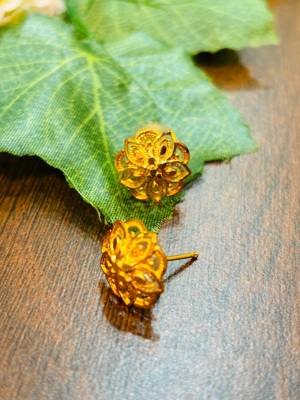 Perfectly Fine Gold Plated Earrings