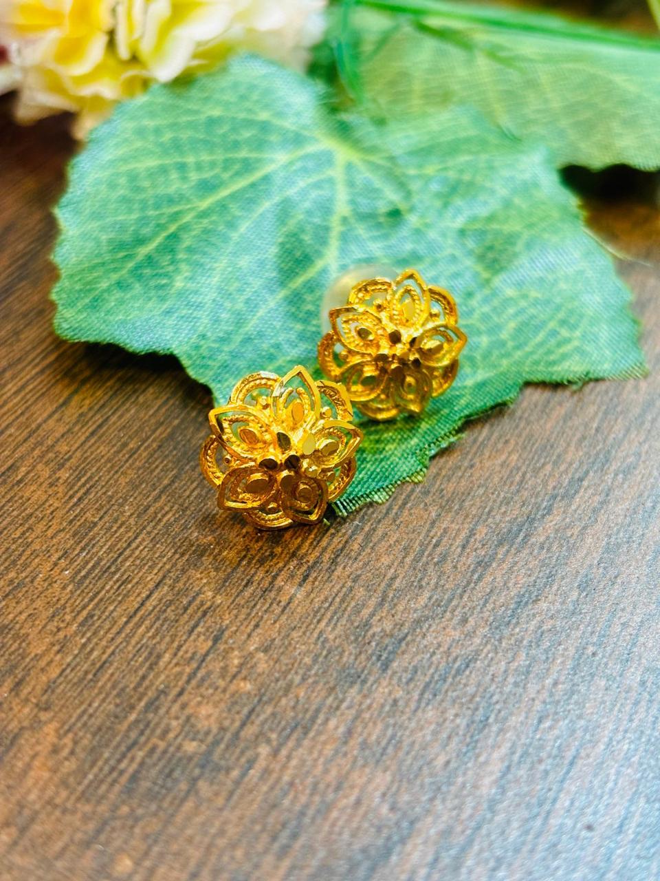 Perfectly Fine Gold Plated Earrings