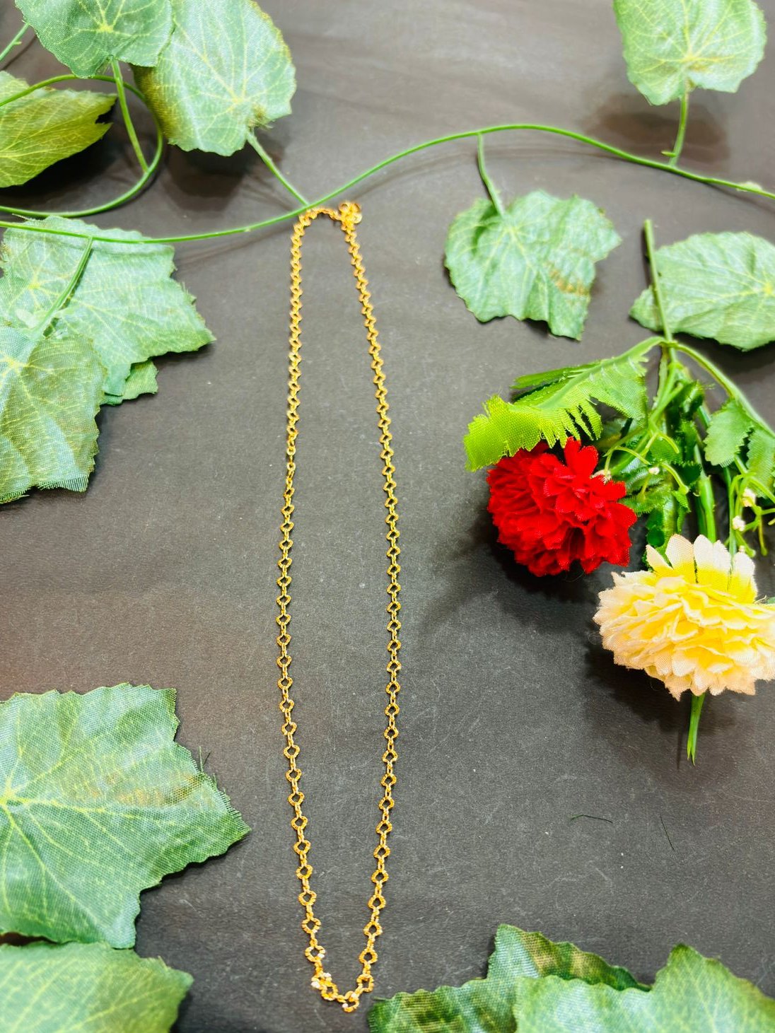 Small Circles Gold Plated Chain