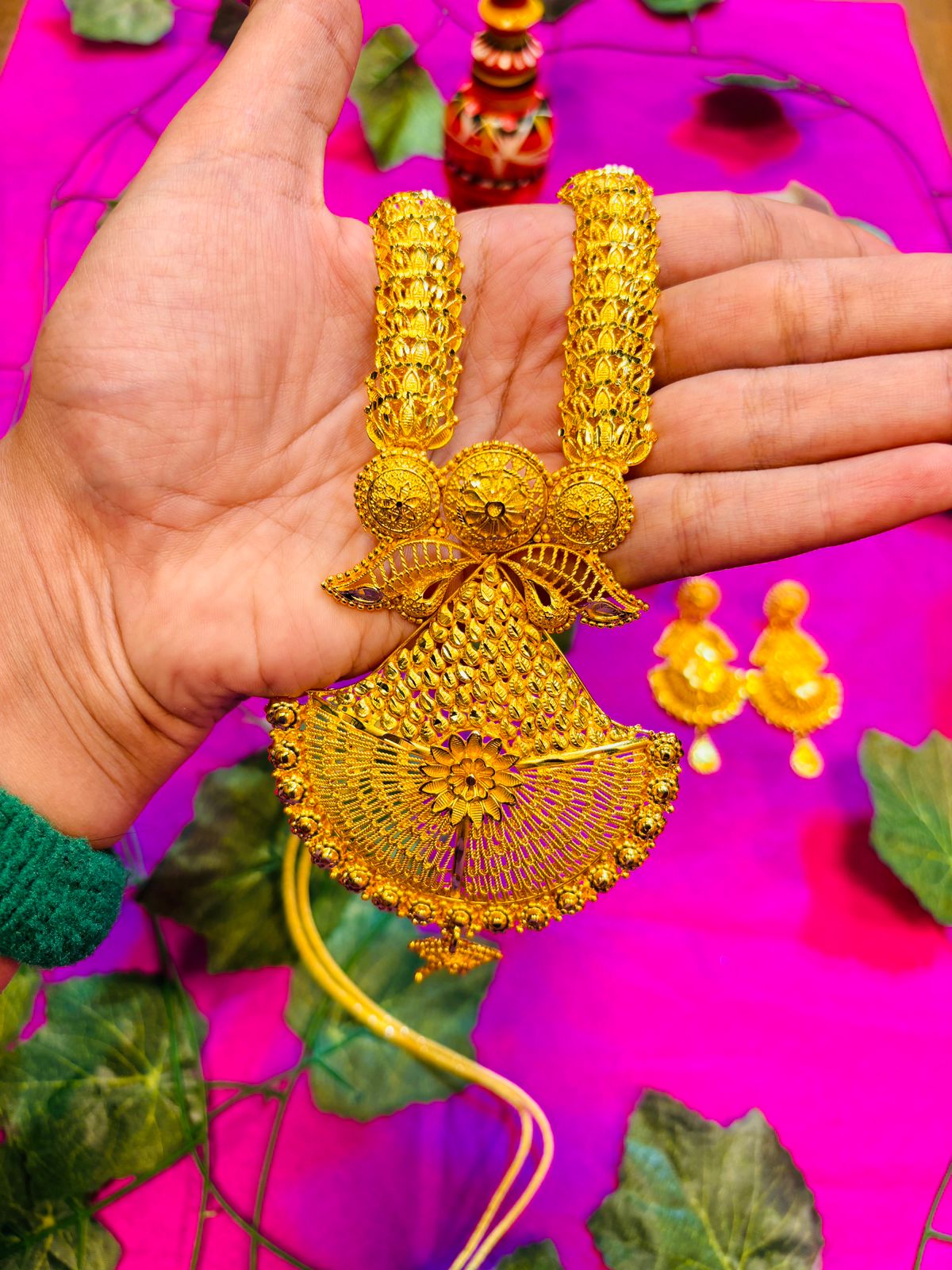 Moukthika Gold Plated Sita Har Bridal Necklace set