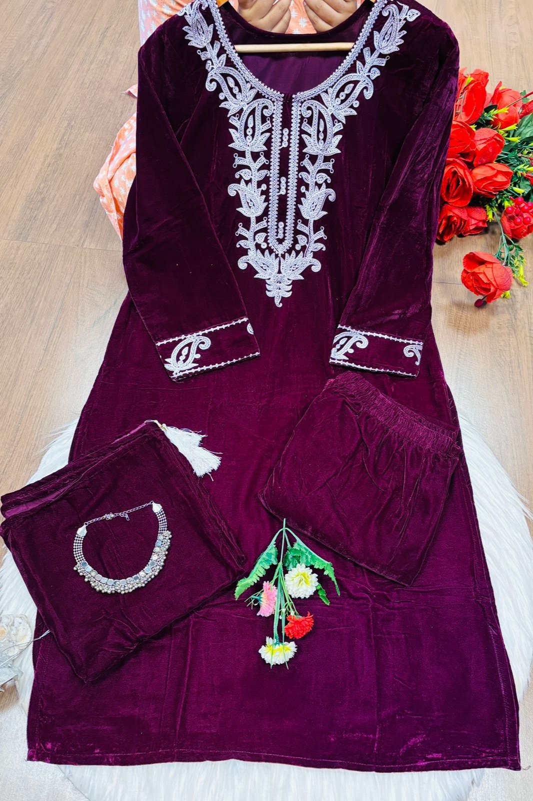 Fairy Lights Velvet Suit Set