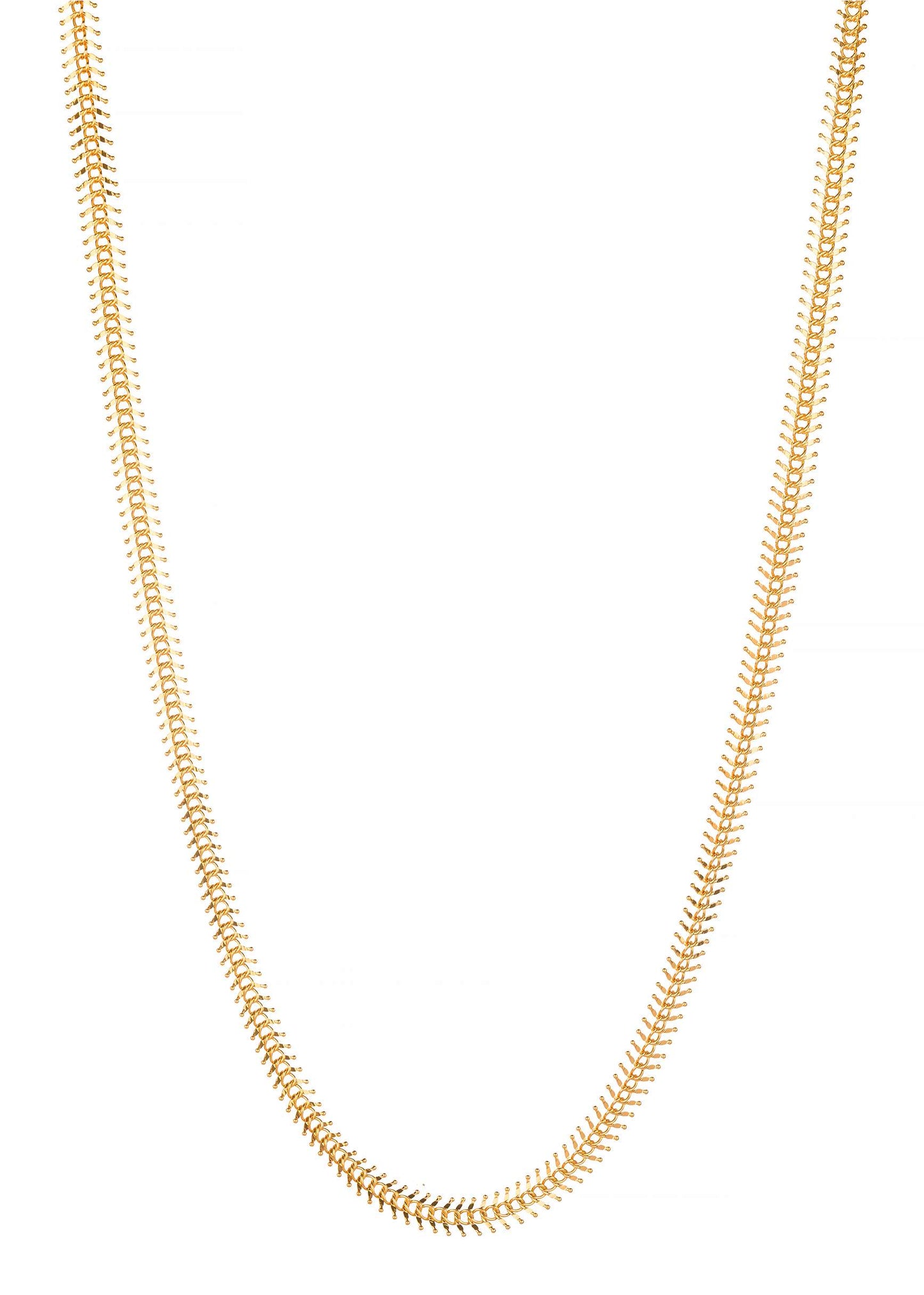 Macher Kanta Gold Plated Long Chain
