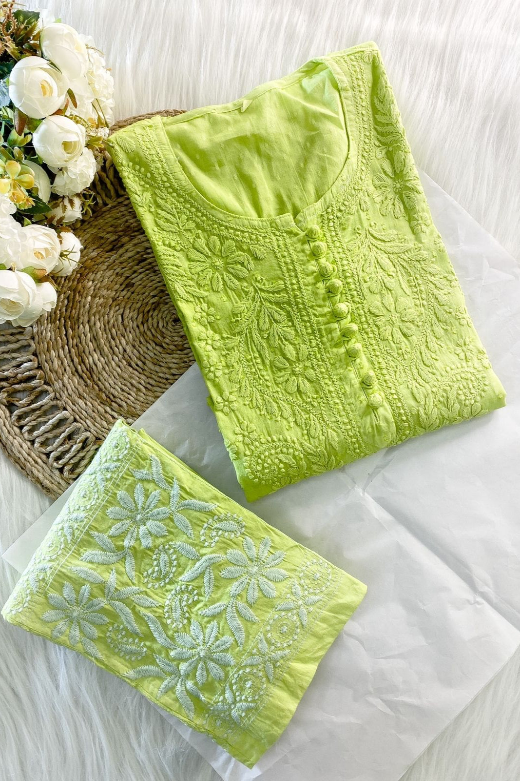 A Day In Colors - Special Kurtis - lemon green