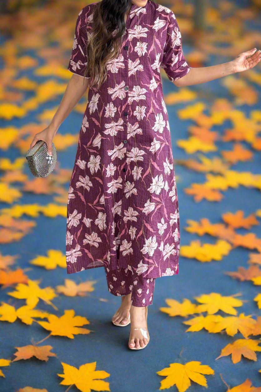 Unspoken Charm Cotton Kurti Set