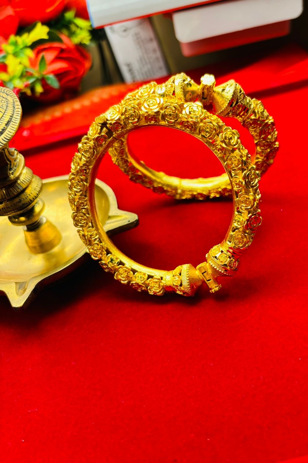Bengali Jewellery Bengali Bangles In Gold Buy LUCKY JEWELLERY Red