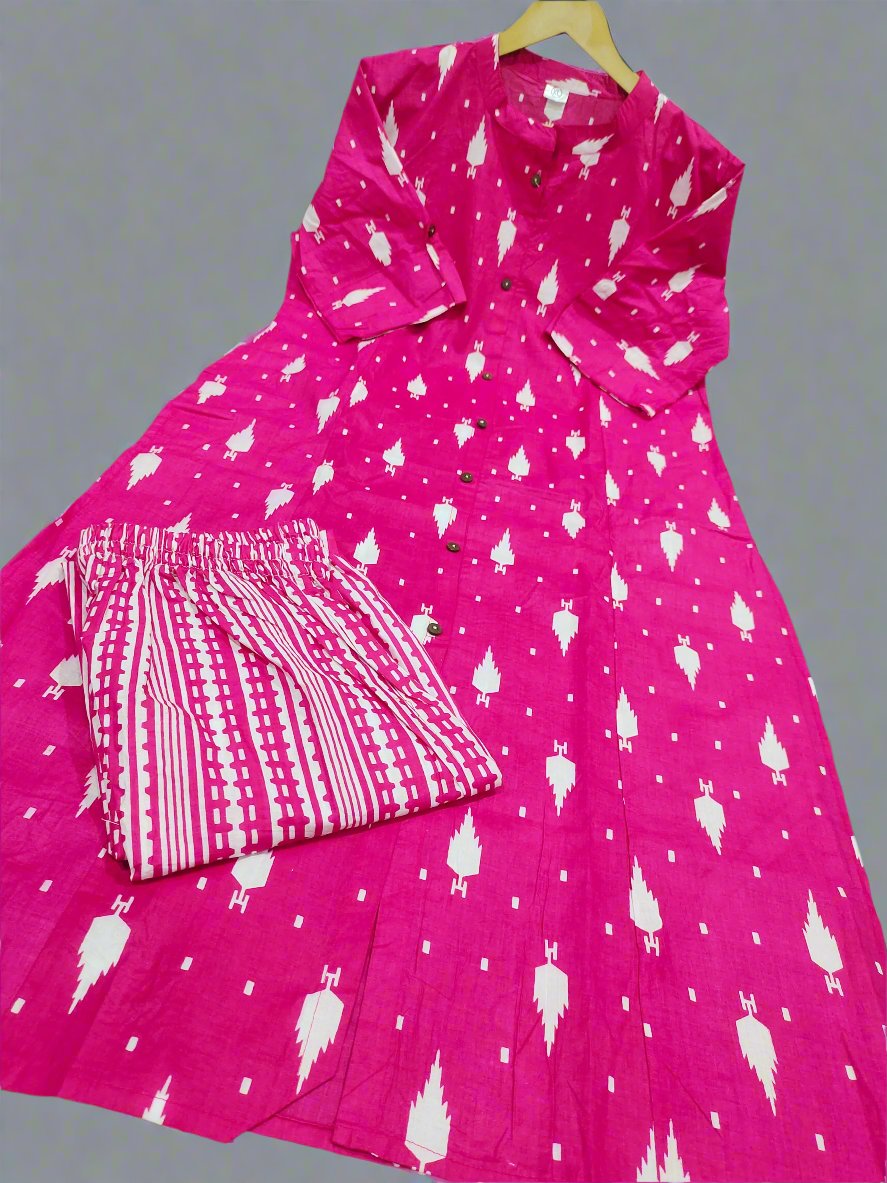 Pink Thrills Rayon Kurti Set