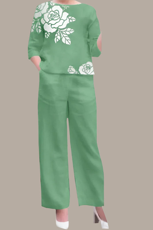 Rose In Bloom Green Coord Set