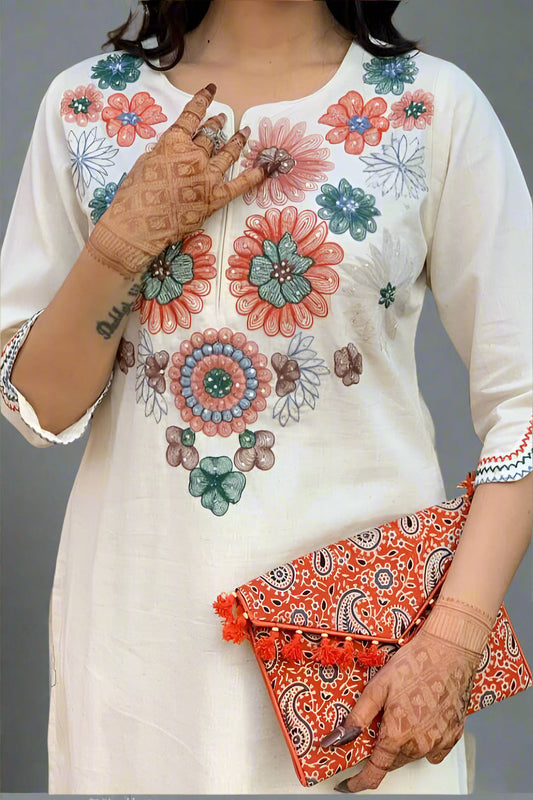 The Moon's Secret Cotton Kurti Set