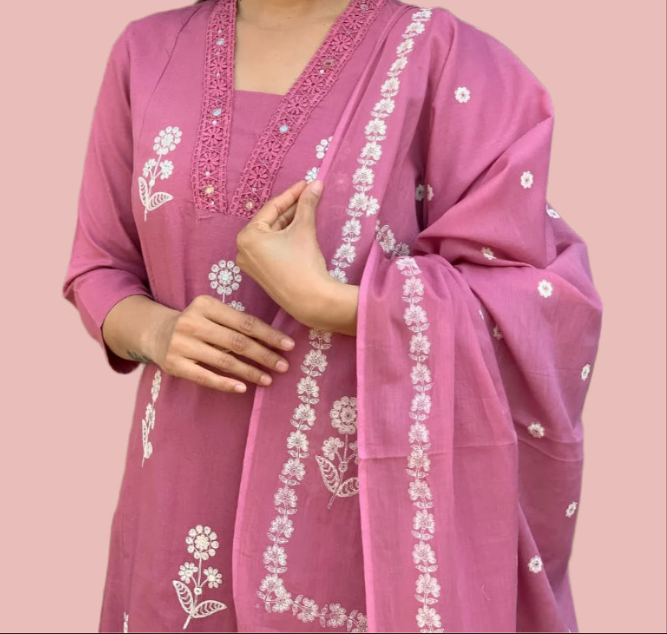 Tweet Dreams Cotton Kurti Set