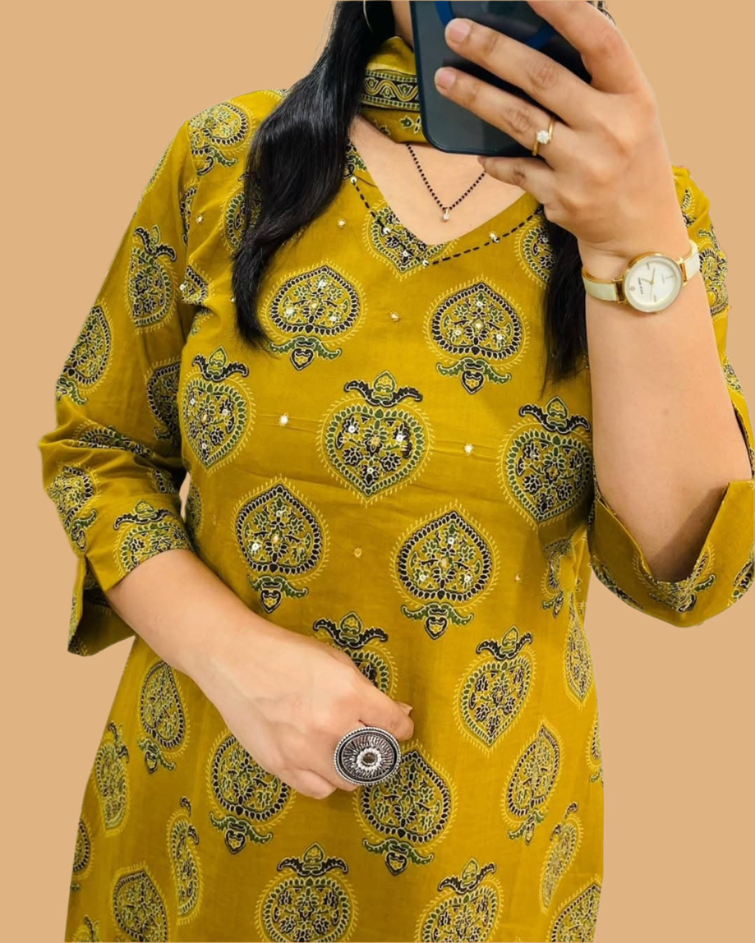 Slice Of Heaven Cotton Kurti Set