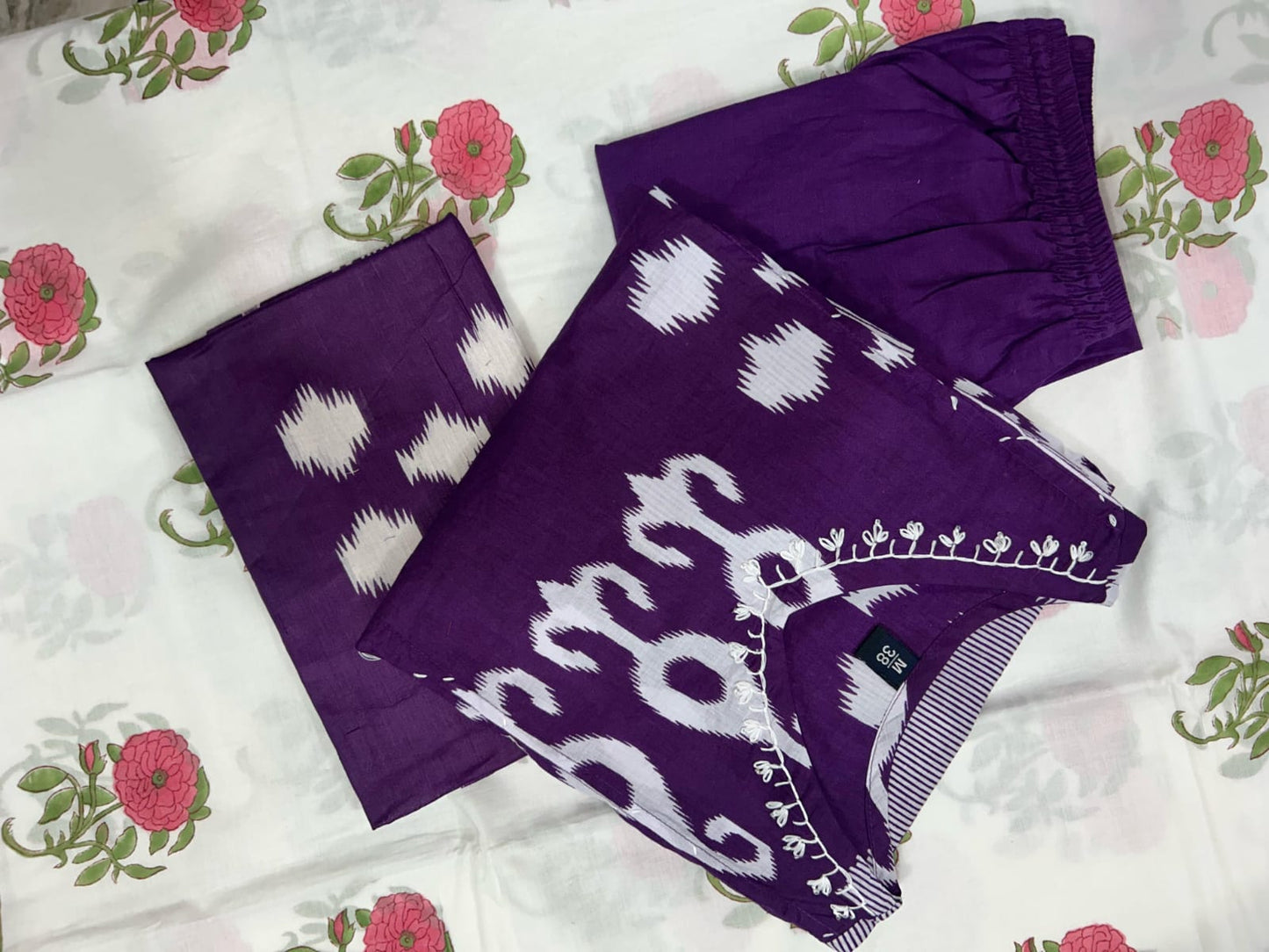 Cloudy Days Cotton kurti Set