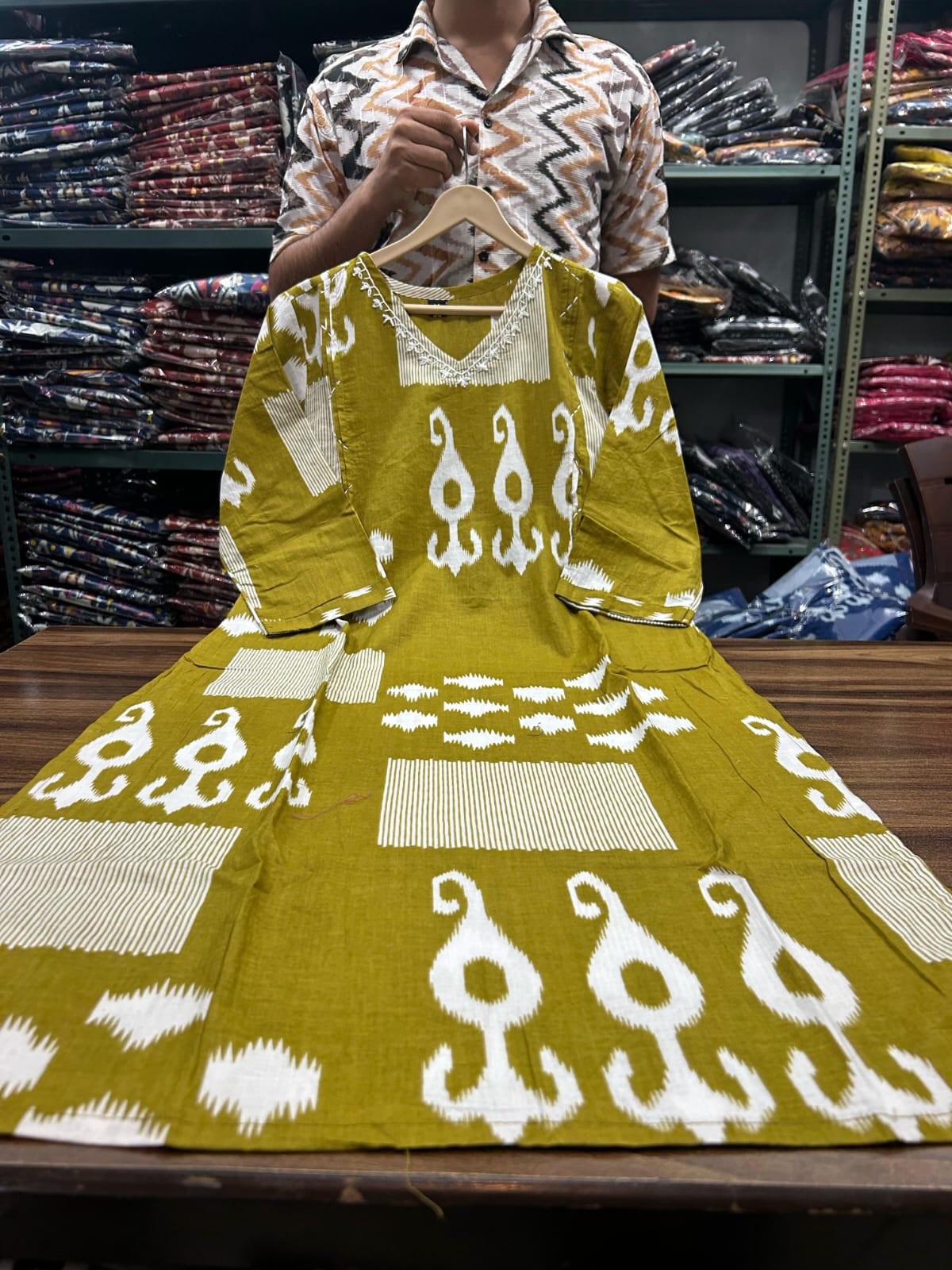 Cloudy Days Cotton kurti Set