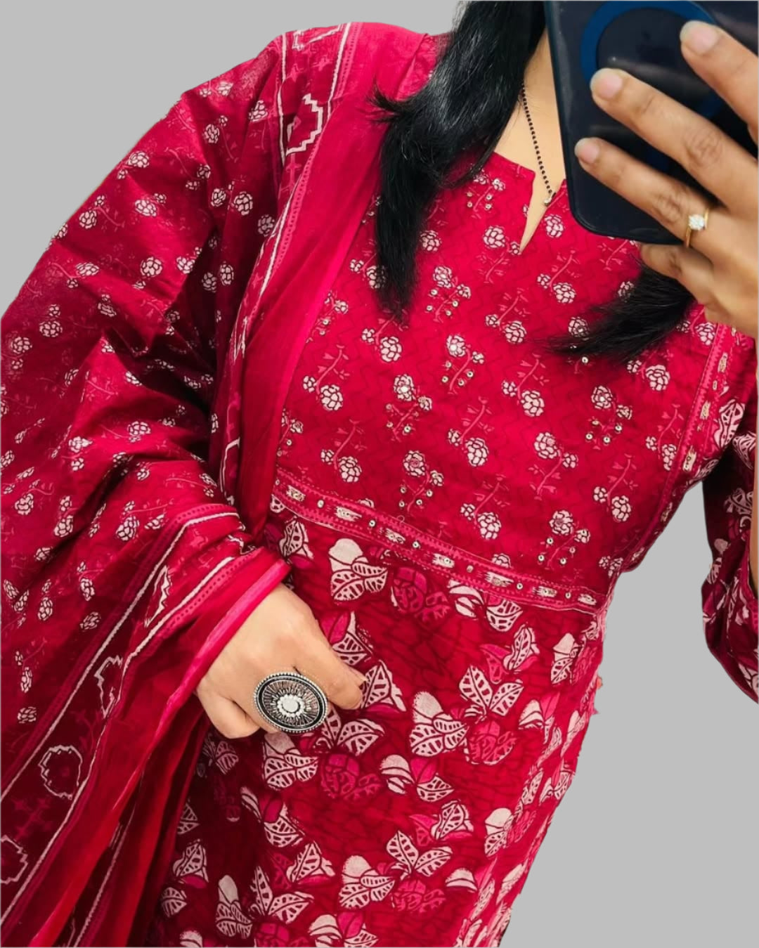 Realm Of Color Cotton Kurti Set