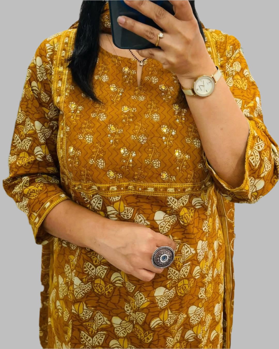 Realm Of Color Cotton Kurti Set