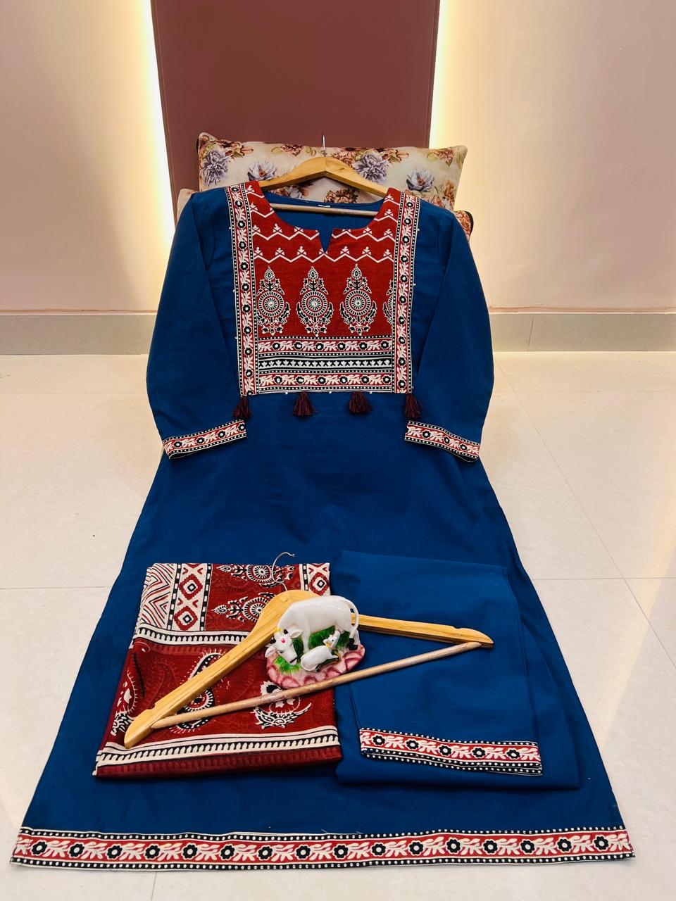 Soulful Reflection Cotton Kurti Set