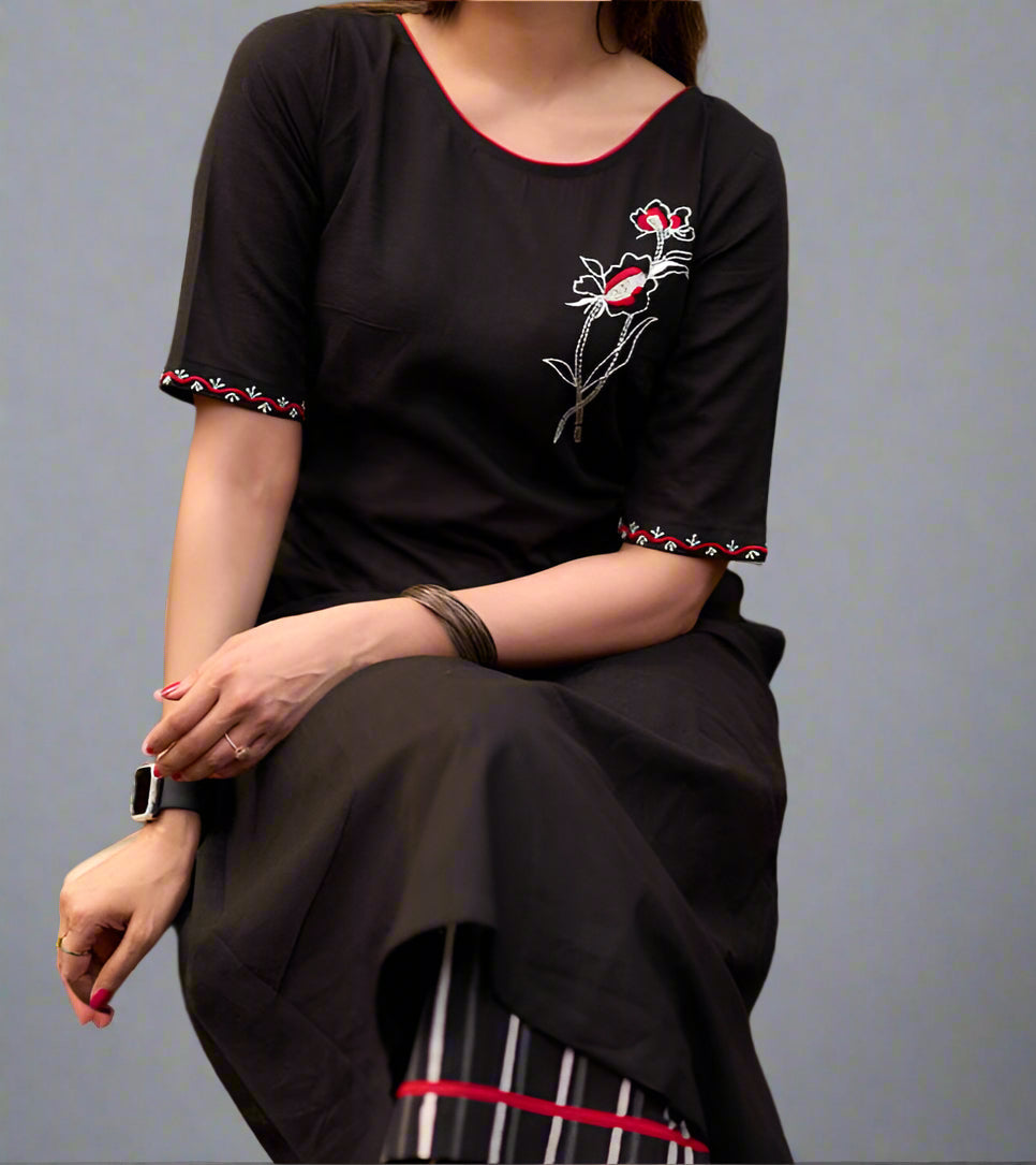Quiet Elegance Cotton Kurti Set