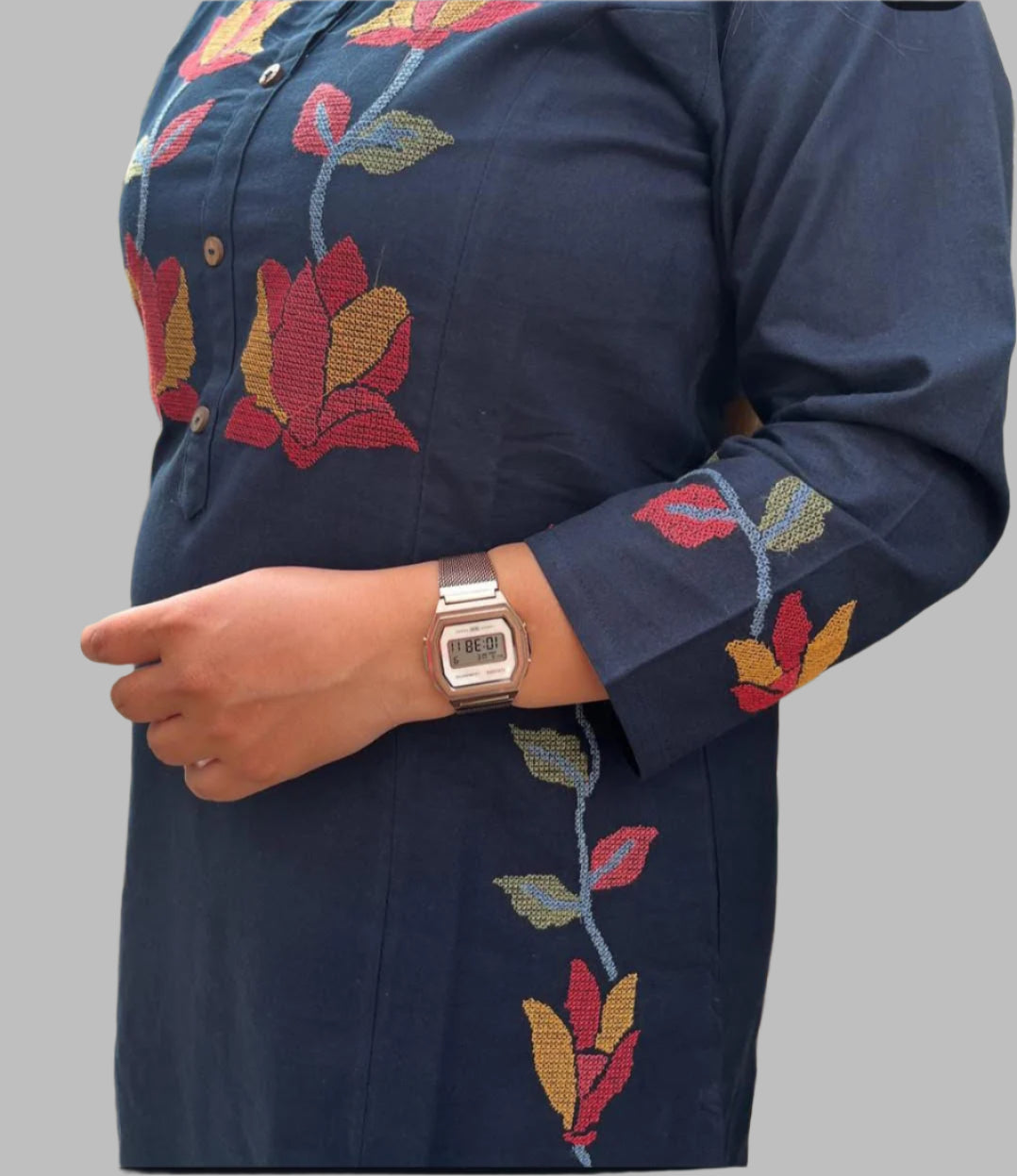 Simplicity Of Color Cotton Kurti Set