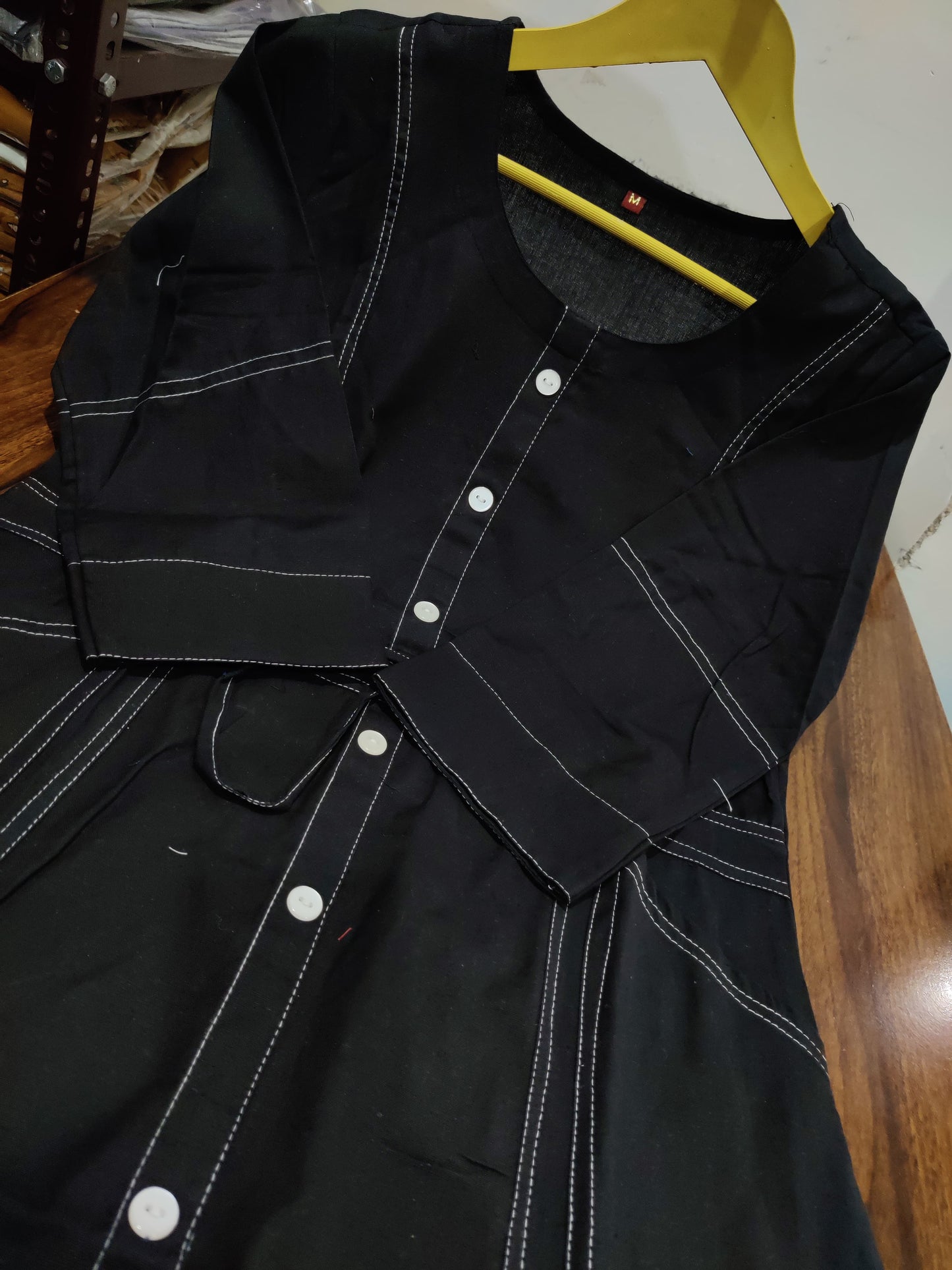 Blazing Art Black Cotton Dress