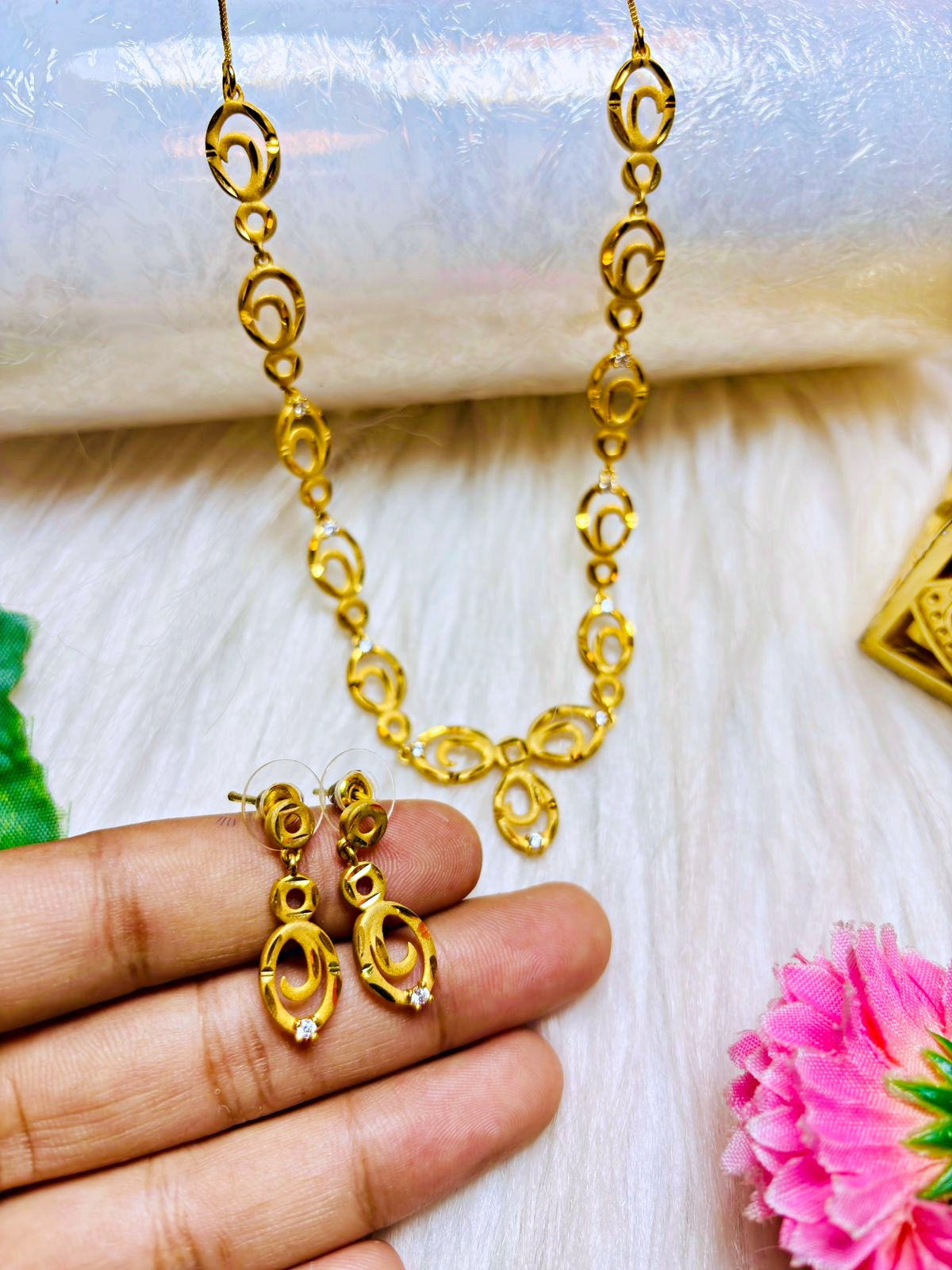 Famous Gold Plated Necklace Set