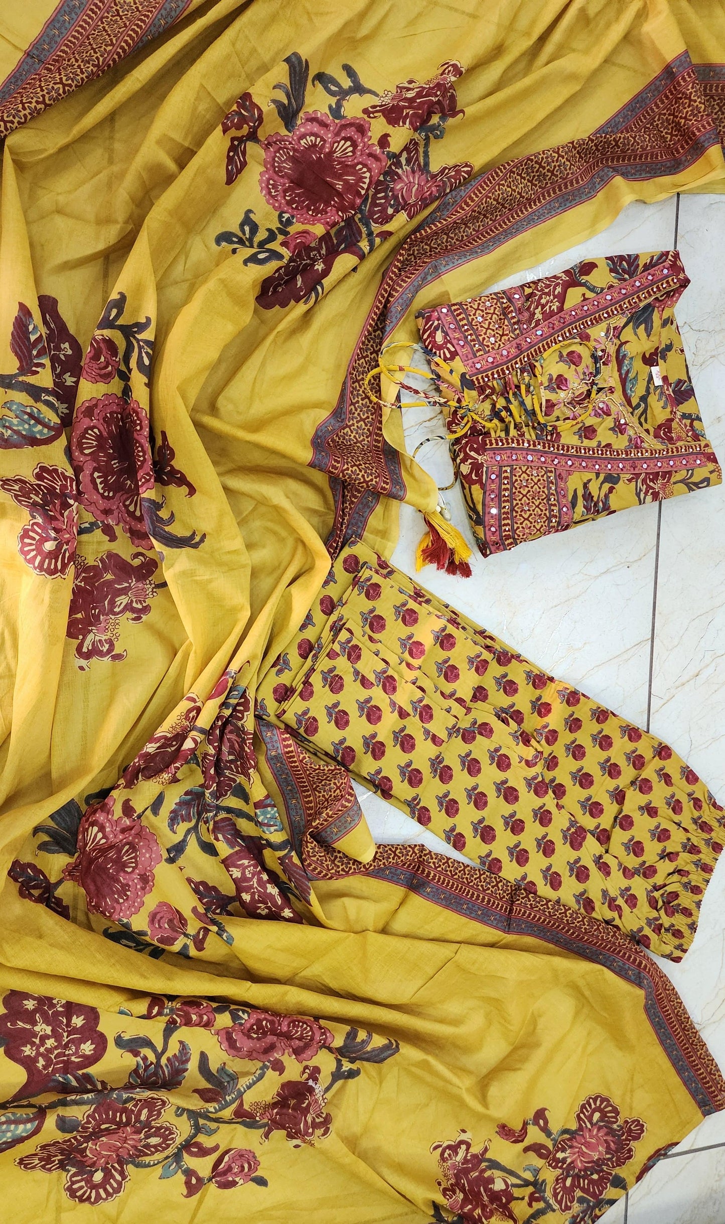 Flow Like River Cotton Kurti Set