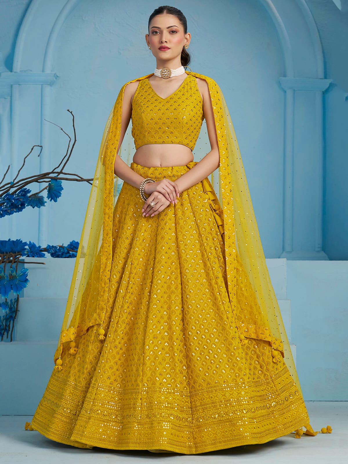 Ishq-e-Aangan Georgette Lehenga