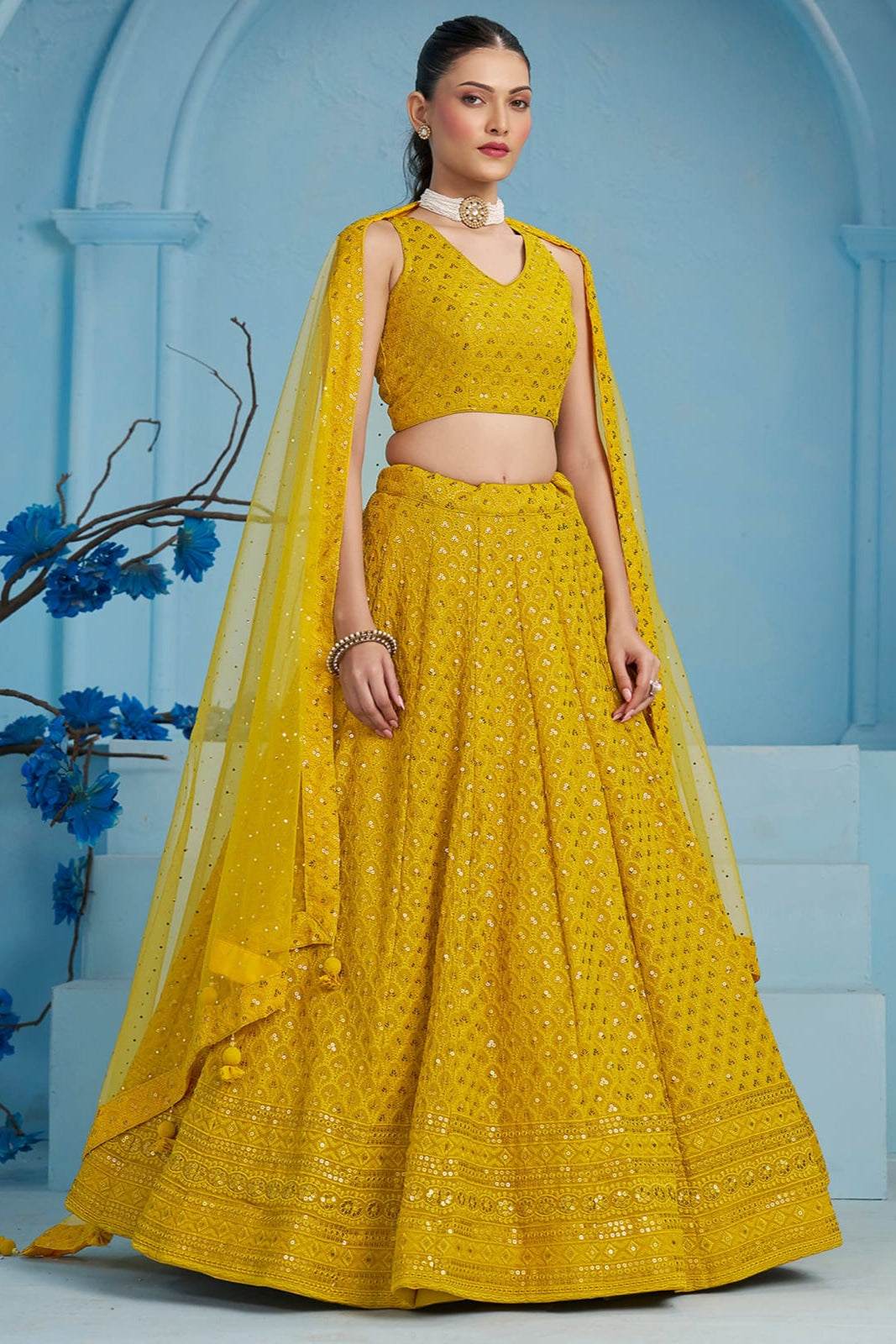 Ishq-e-Aangan Georgette Lehenga