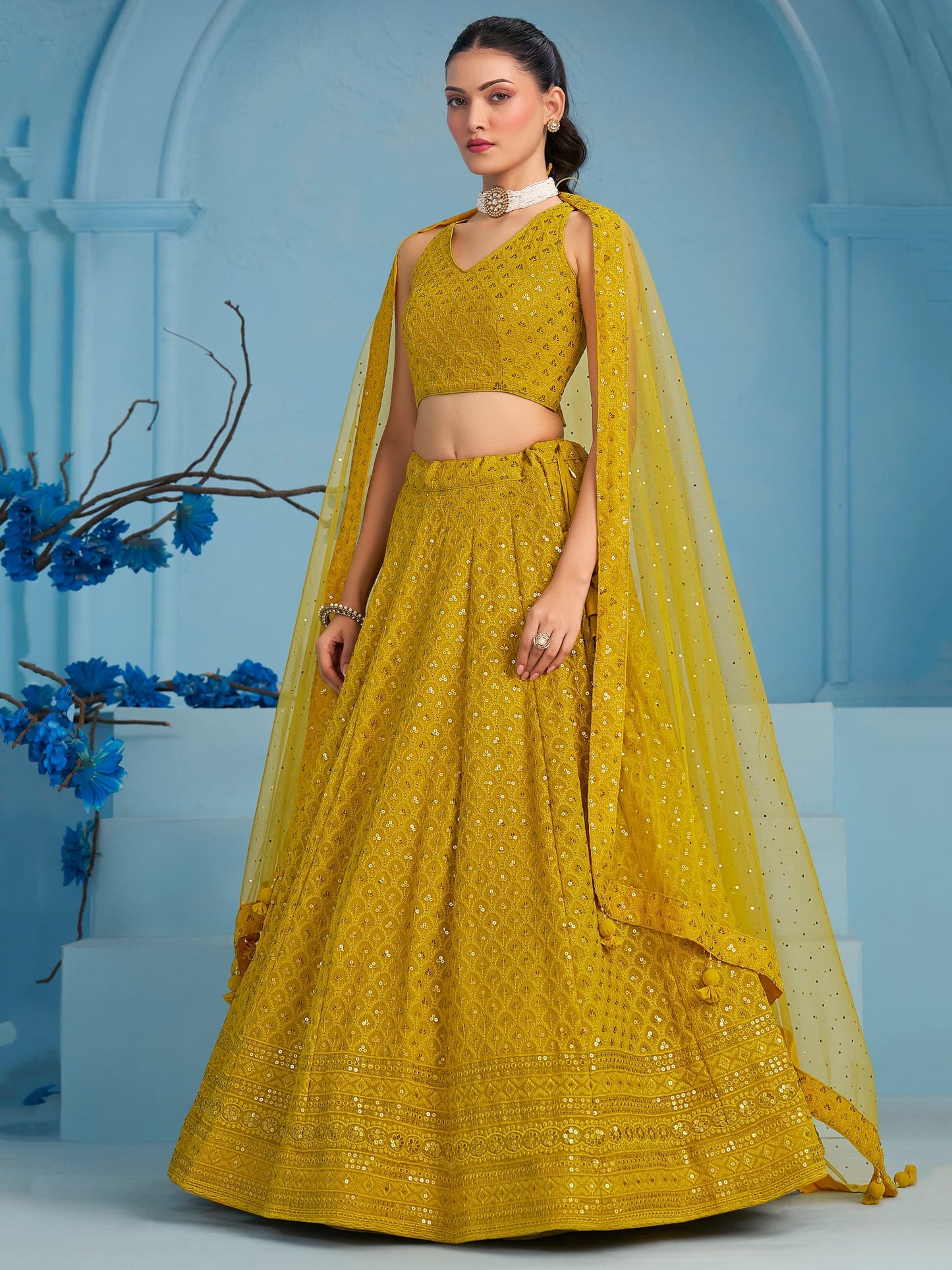 Ishq-e-Aangan Georgette Lehenga