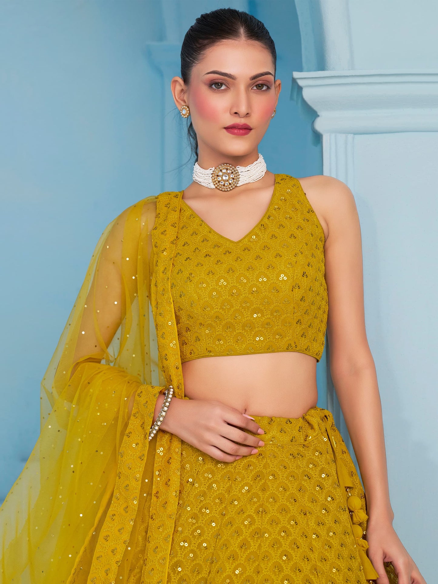 Ishq-e-Aangan Georgette Lehenga