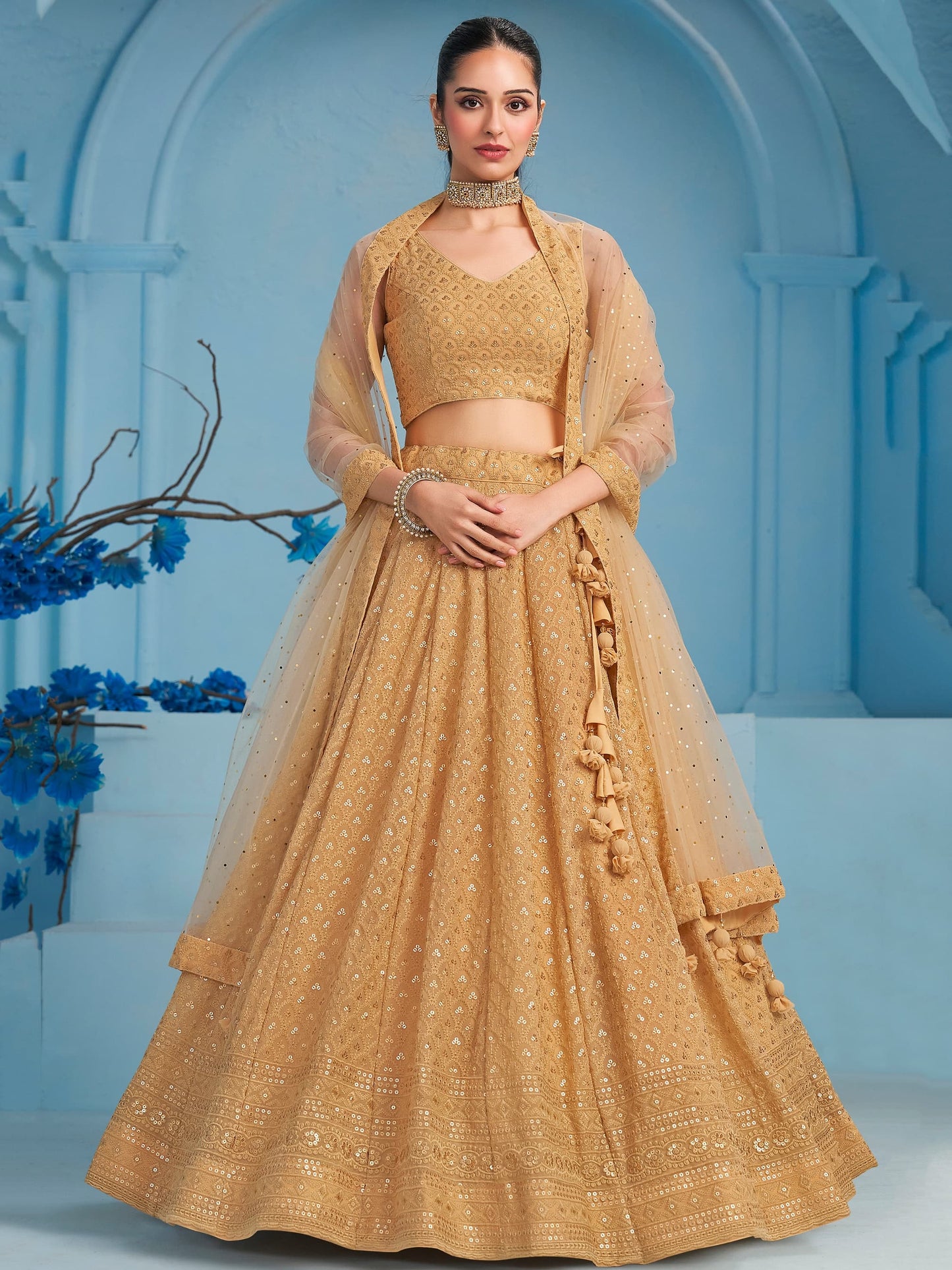 Ishq-e-Aangan Georgette Lehenga