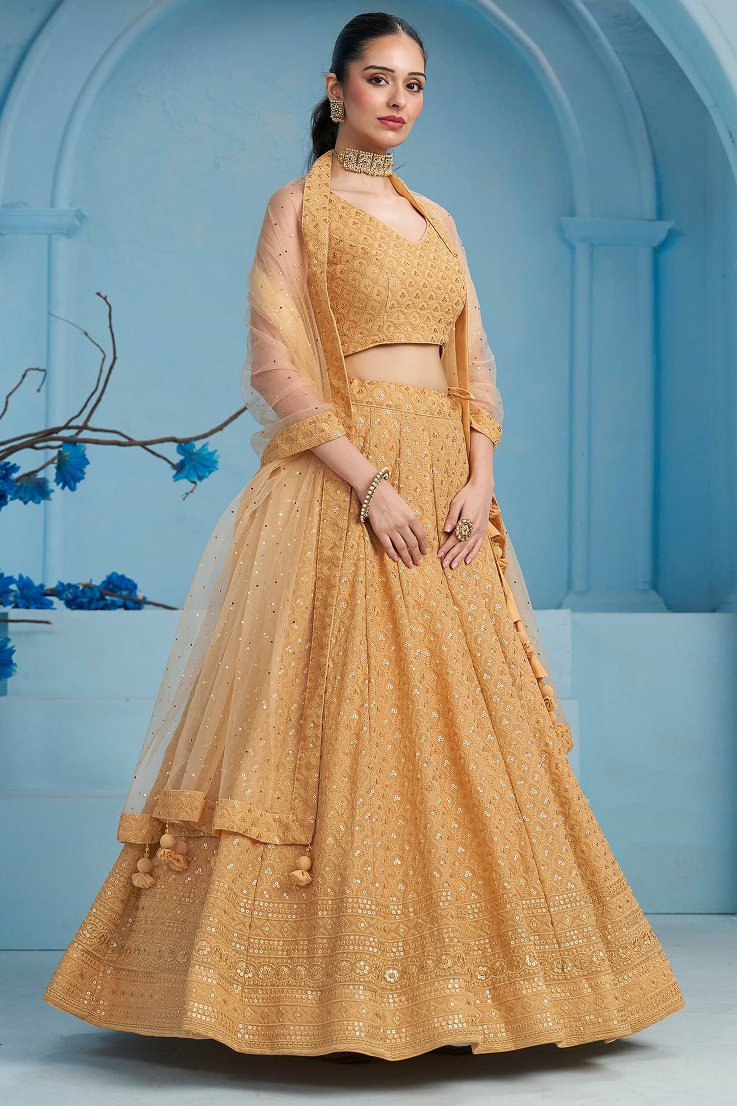 Ishq-e-Aangan Georgette Lehenga