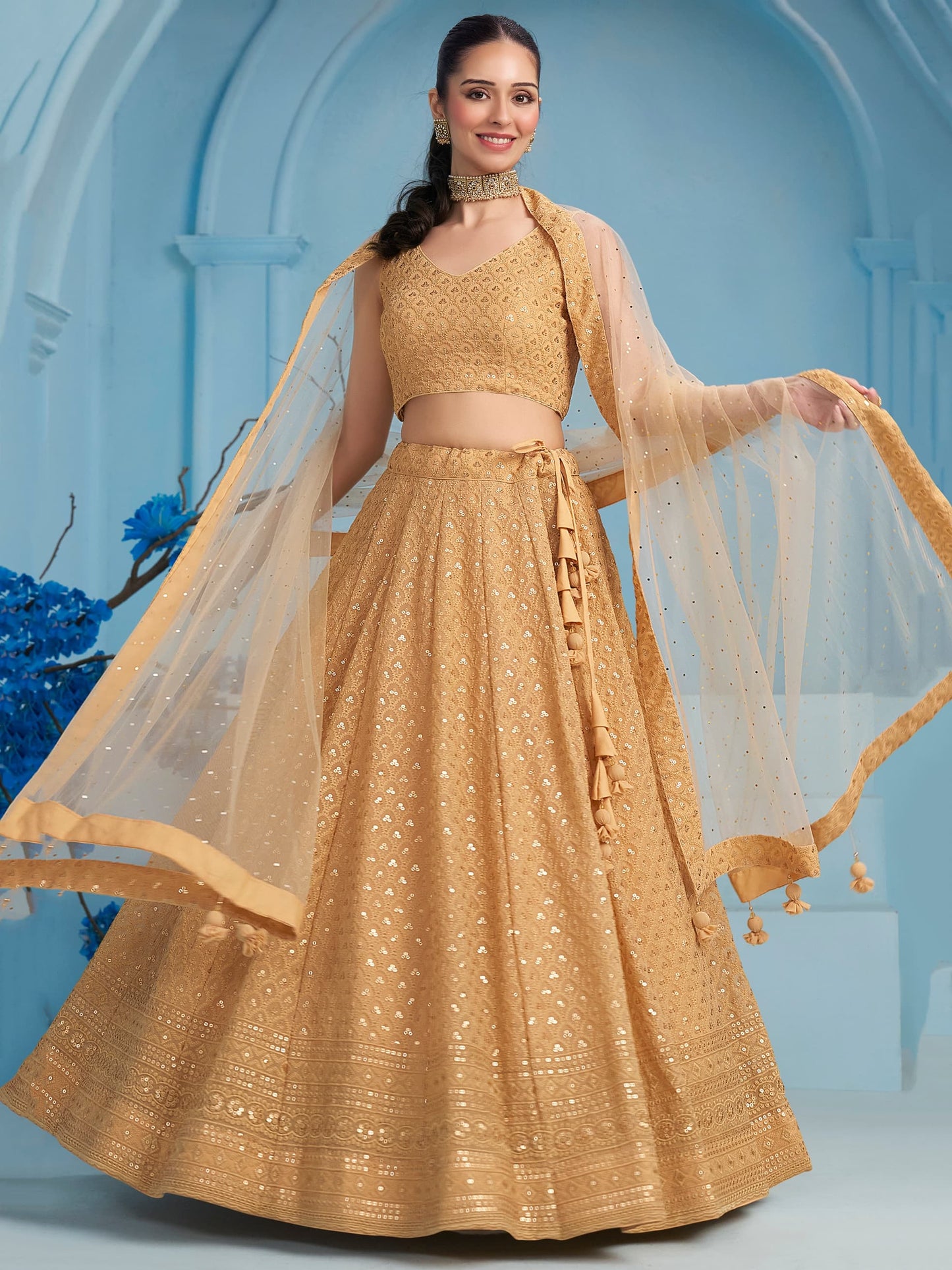 Ishq-e-Aangan Georgette Lehenga