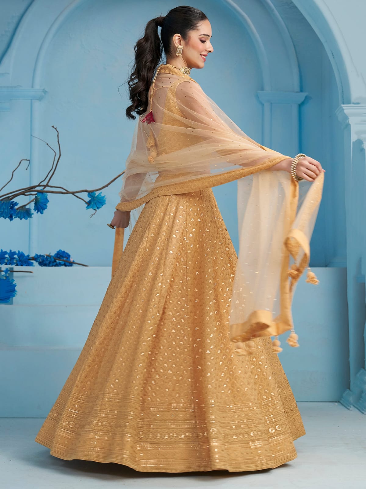 Ishq-e-Aangan Georgette Lehenga