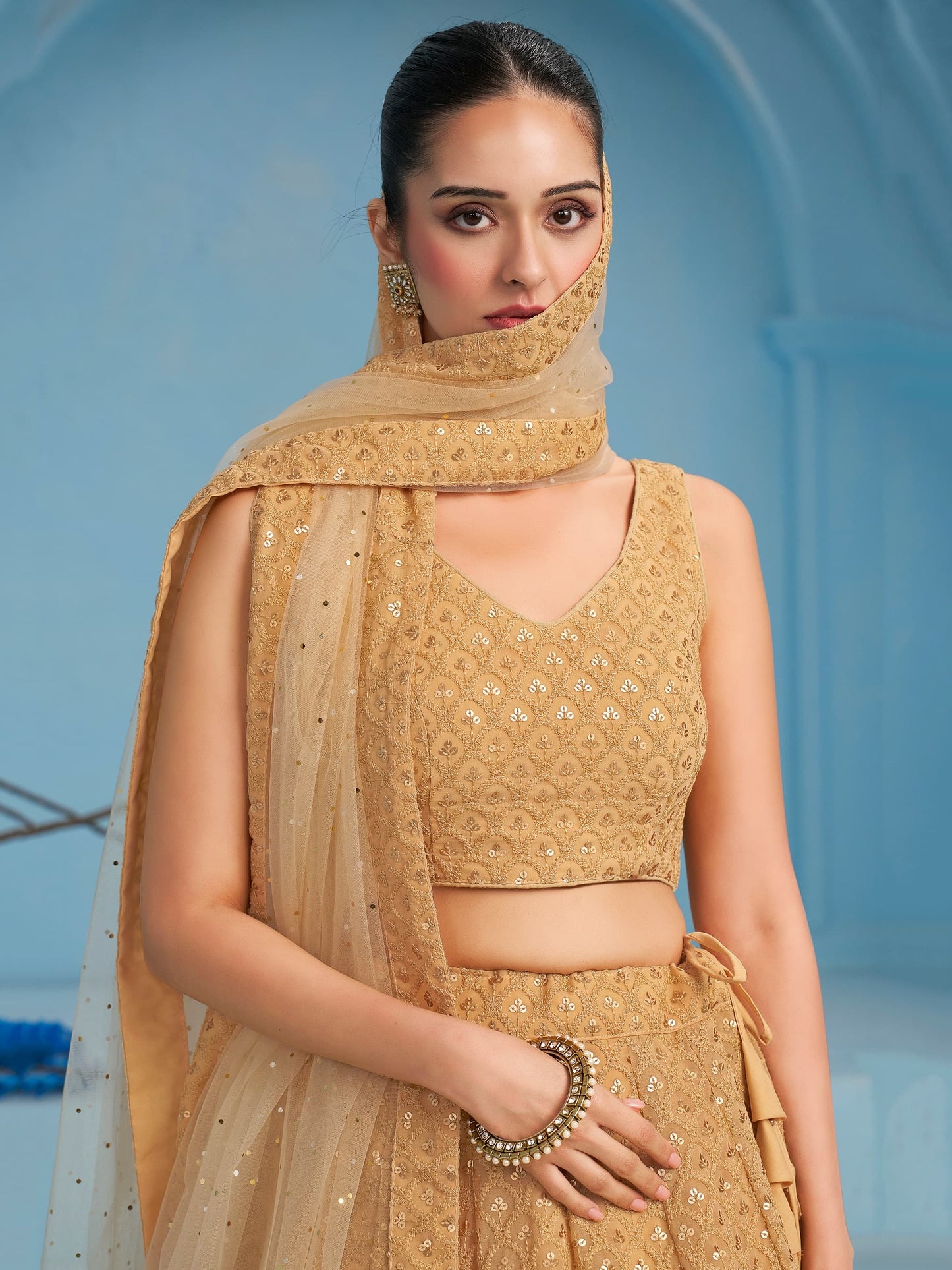 Ishq-e-Aangan Georgette Lehenga