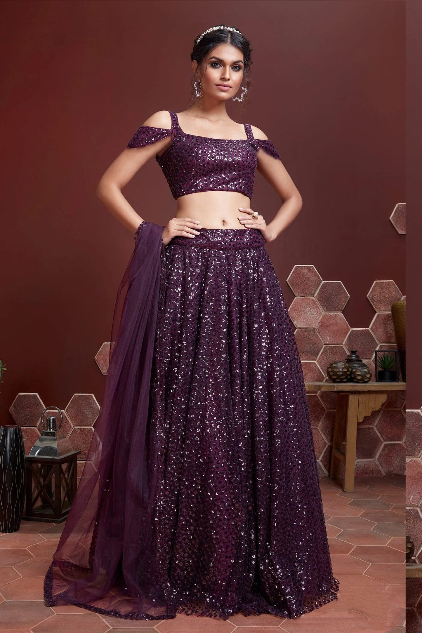 Begum's Bliss Designer Net Lehenga