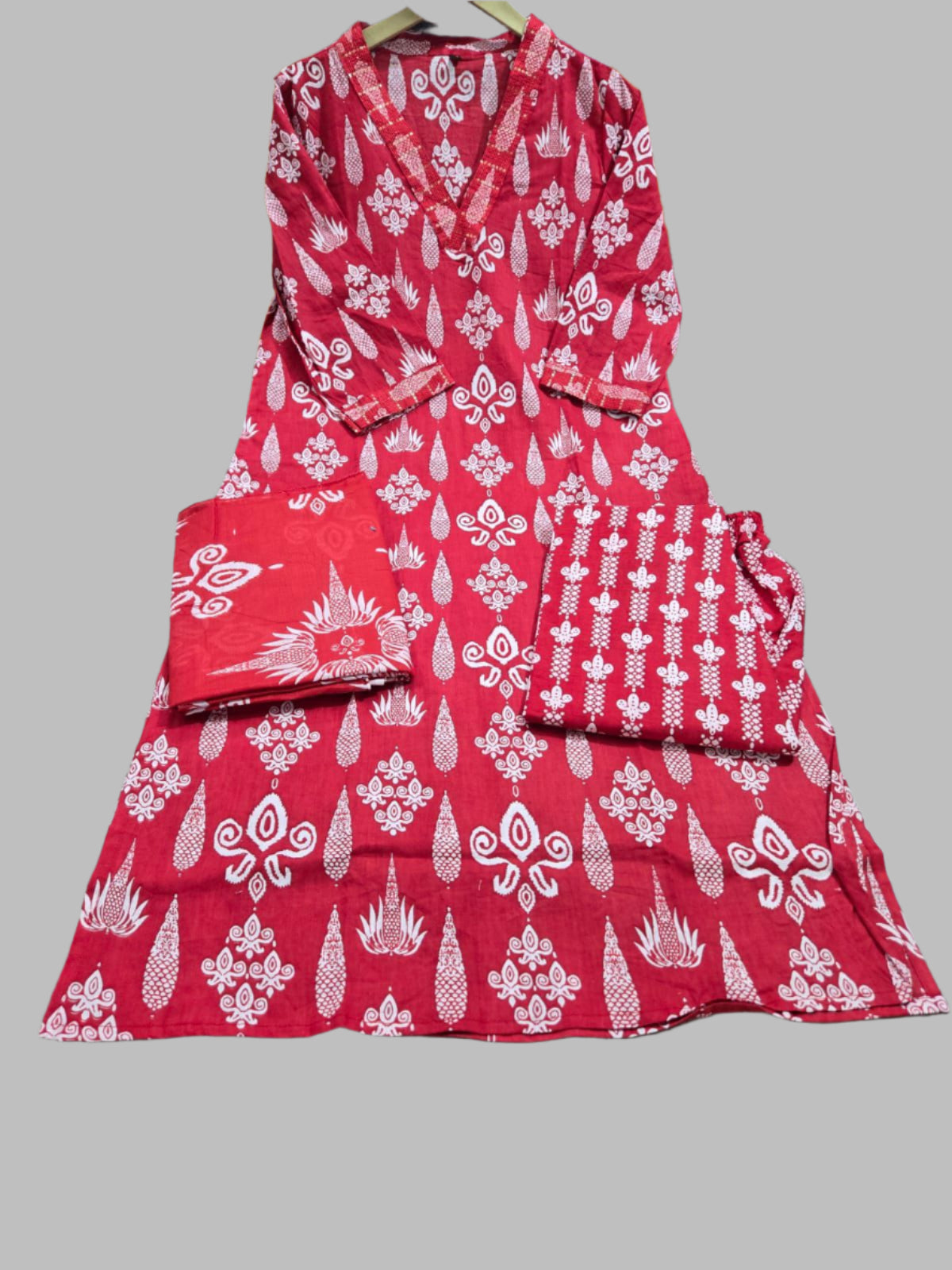 language Of Clouds Cotton Kurti Set