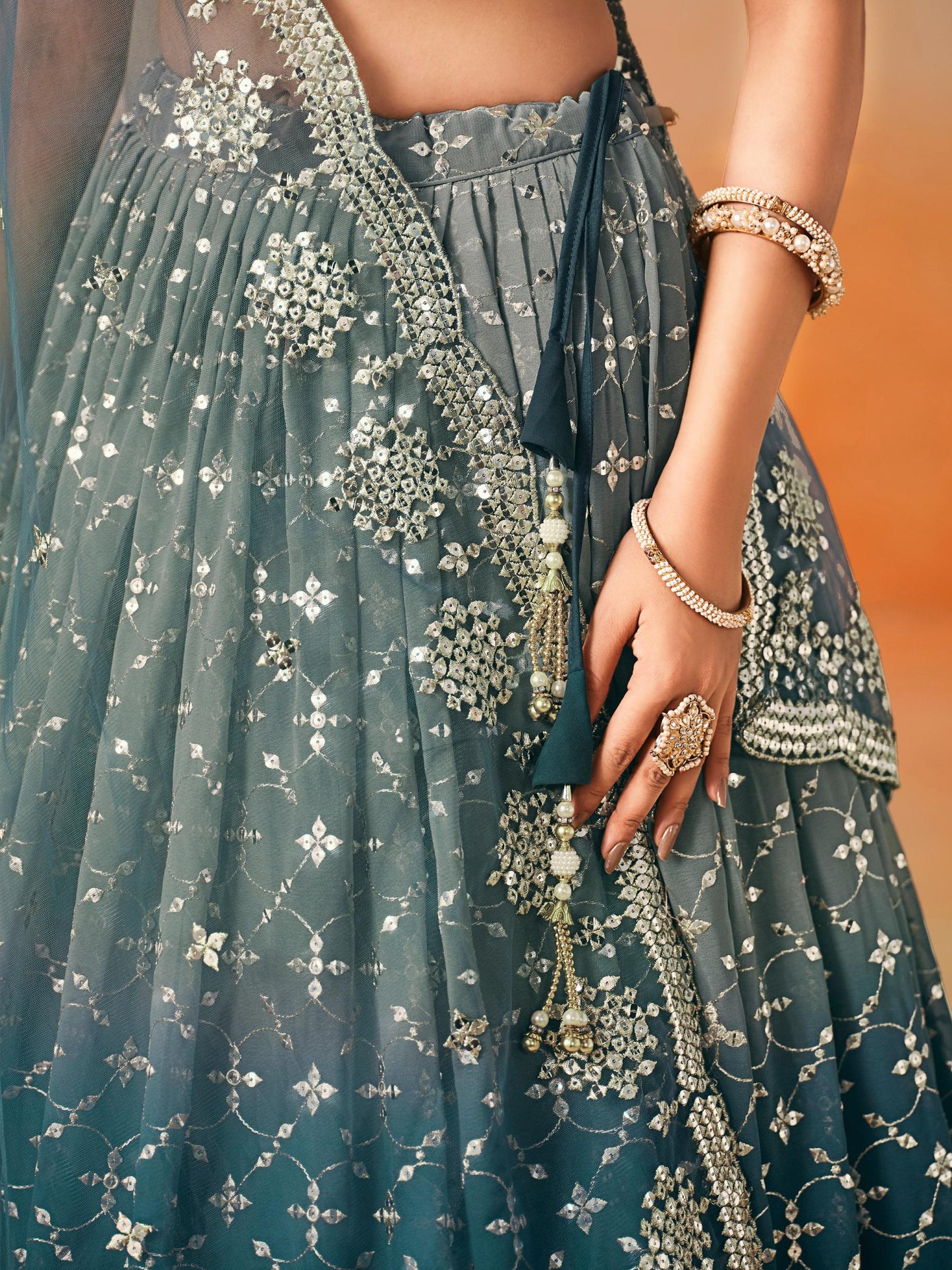 Meher Melody Georgette Lehenga