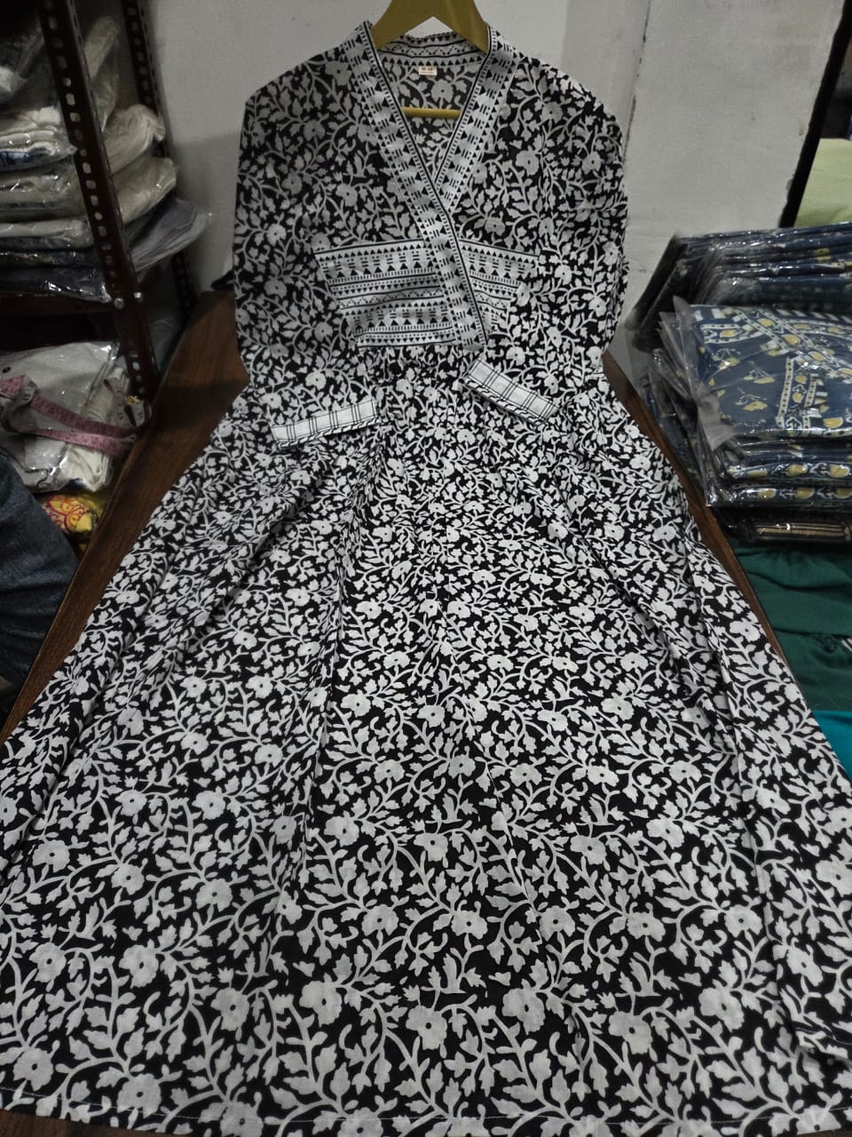 Twisted Print Cotton Dress