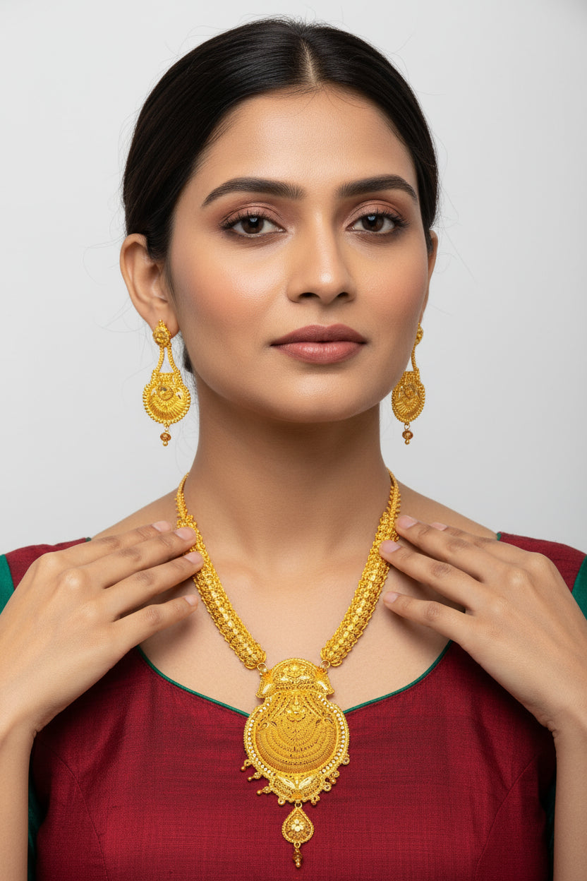 Inaya Gold Plated Sita Har Bridal Necklace set