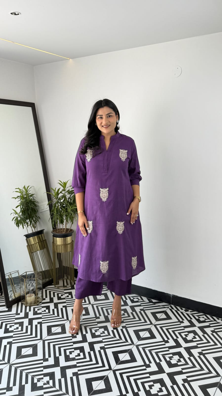 Owl World Cotton Coord Set