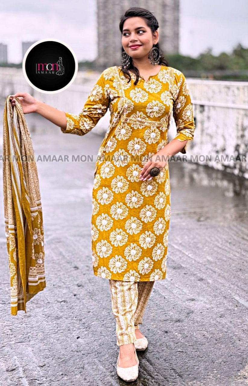 The Hidden You- Cotton Kurti Set